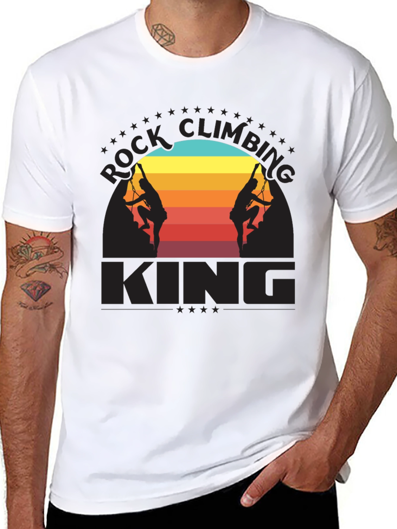 Black Rock Climbing King Graphic T-Shirt view 8