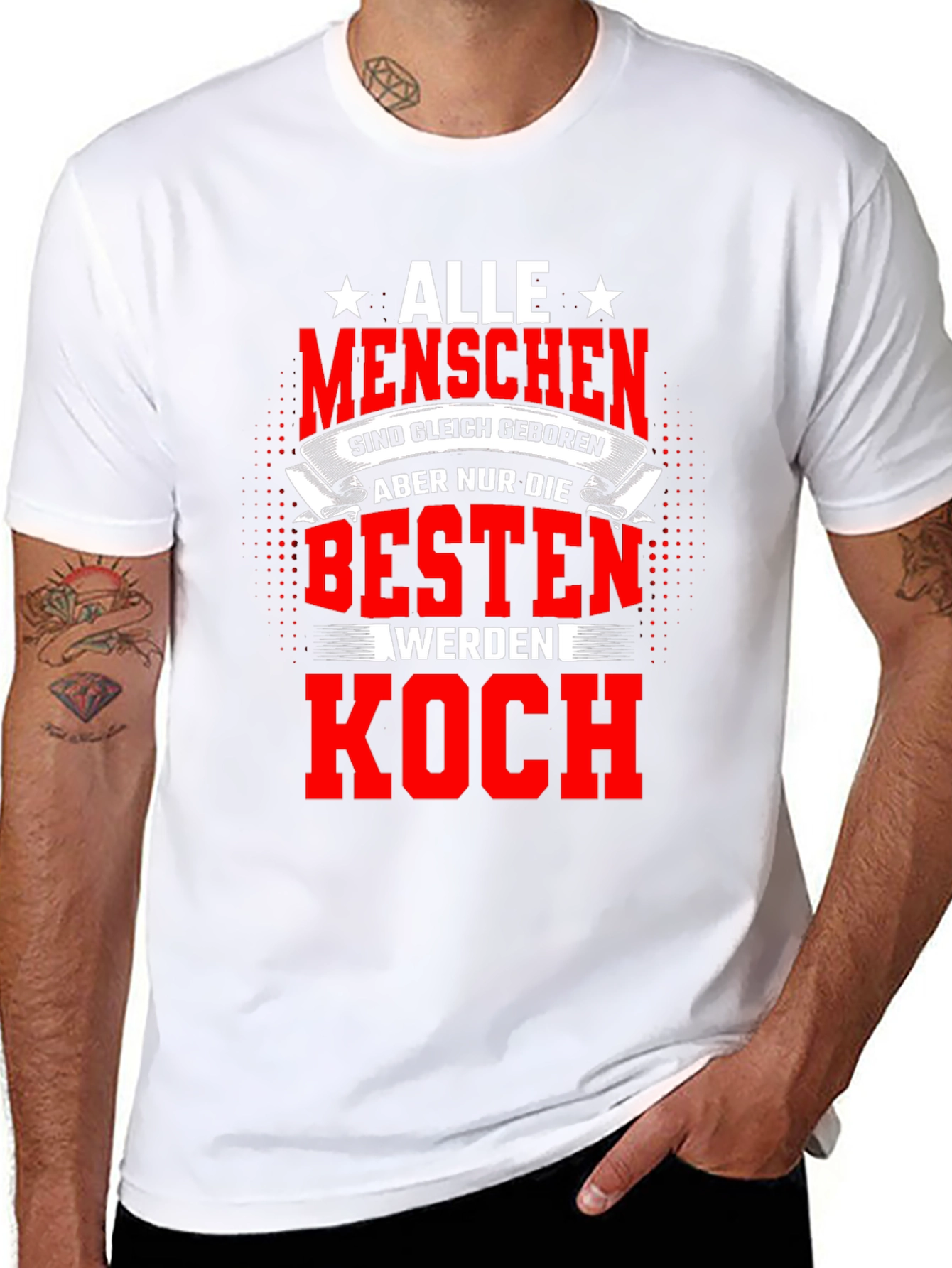 Black Alle Menschen Koch T-Shirt - Funny Chef Tee view 8