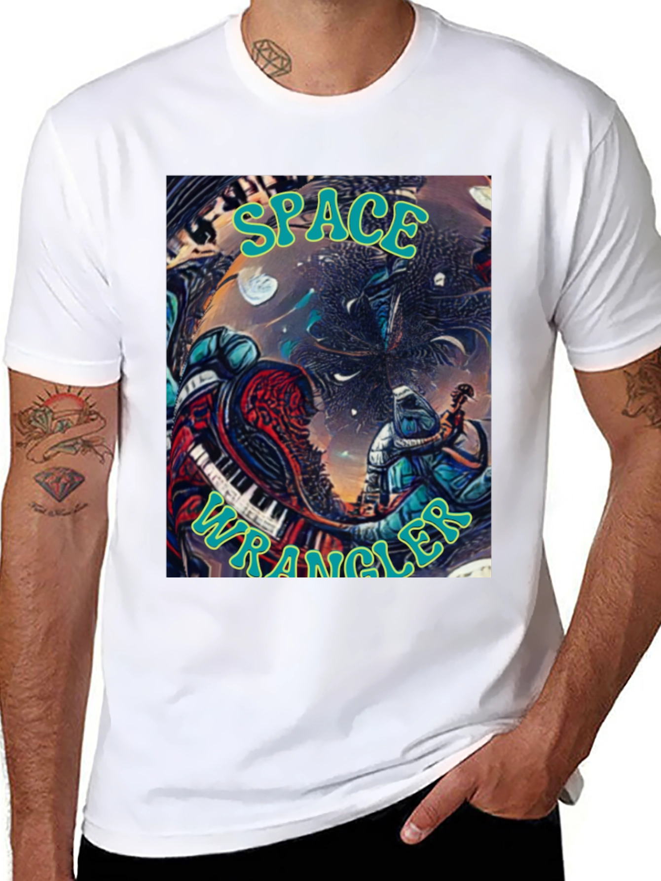 Black Space Wrangler Graphic T-Shirt view 8