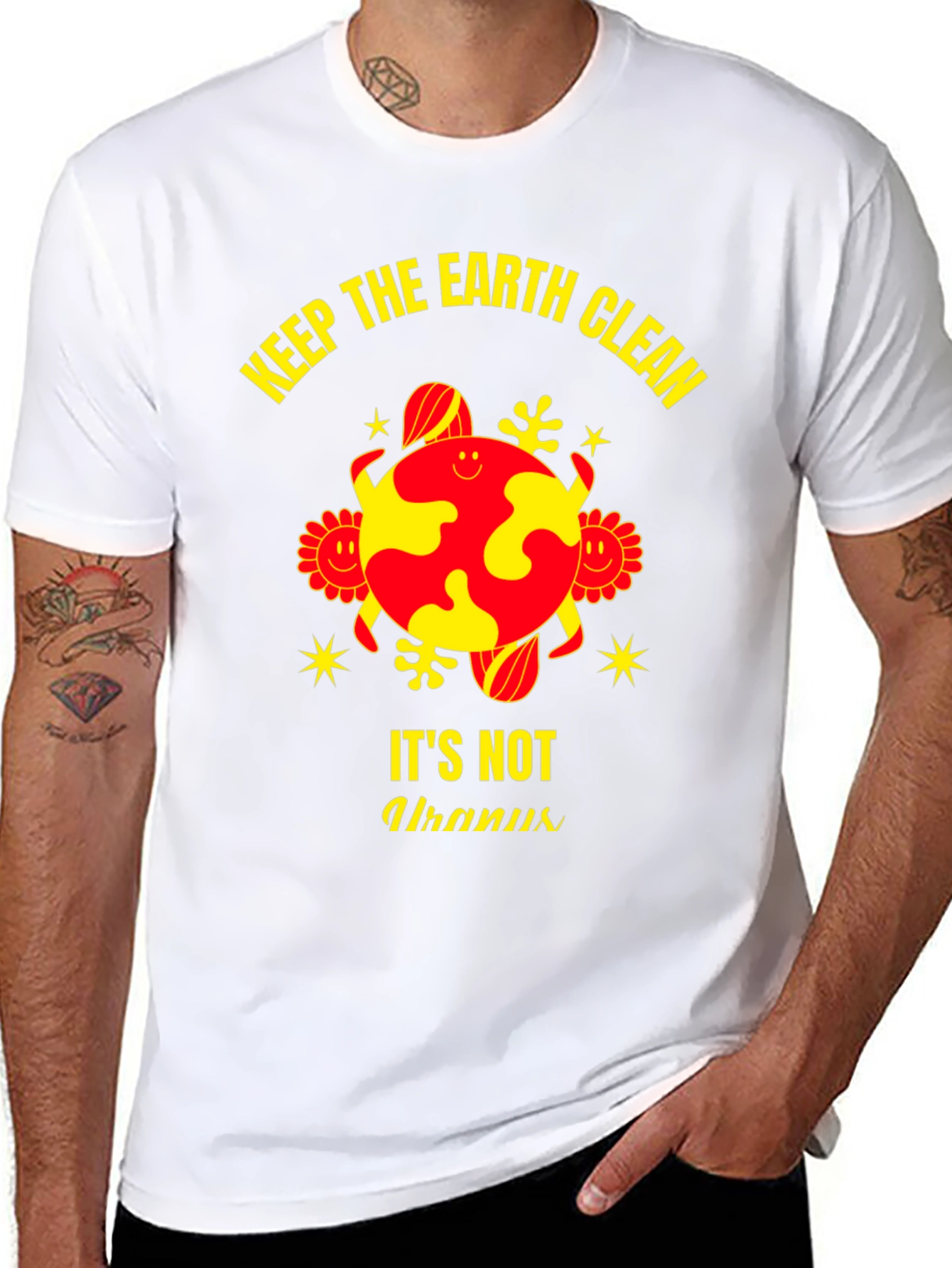 Black Keep Earth Clean T-Shirt - Save the Planet Tee view 8