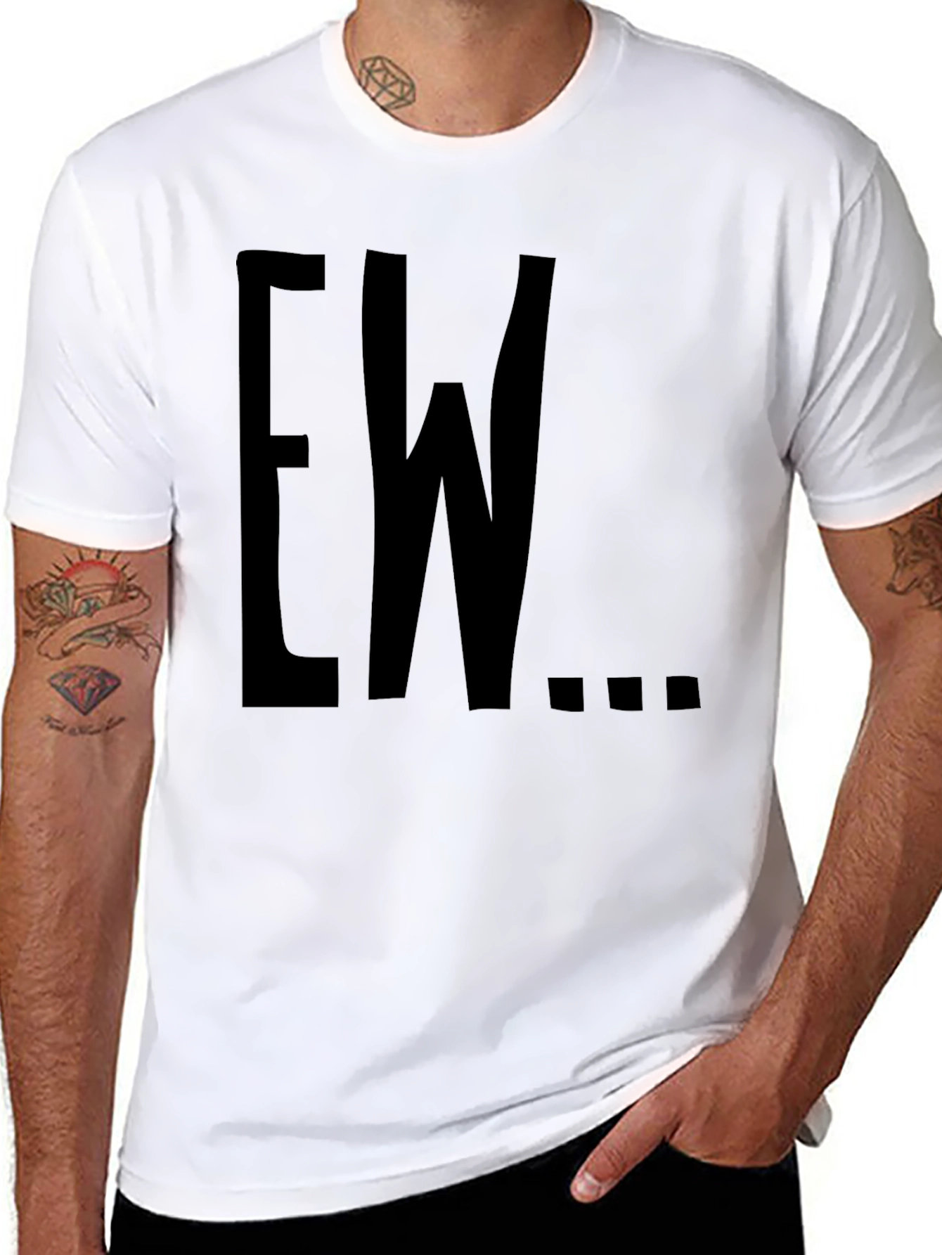 Black Ew Graphic T-Shirt - Casual Style view 8