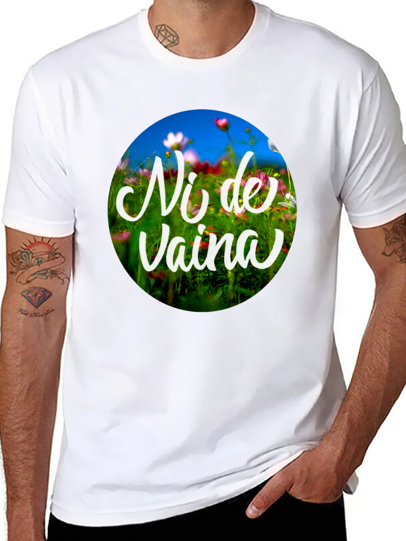 Black Ni de Vaina Graphic Print Black T-Shirt view 8