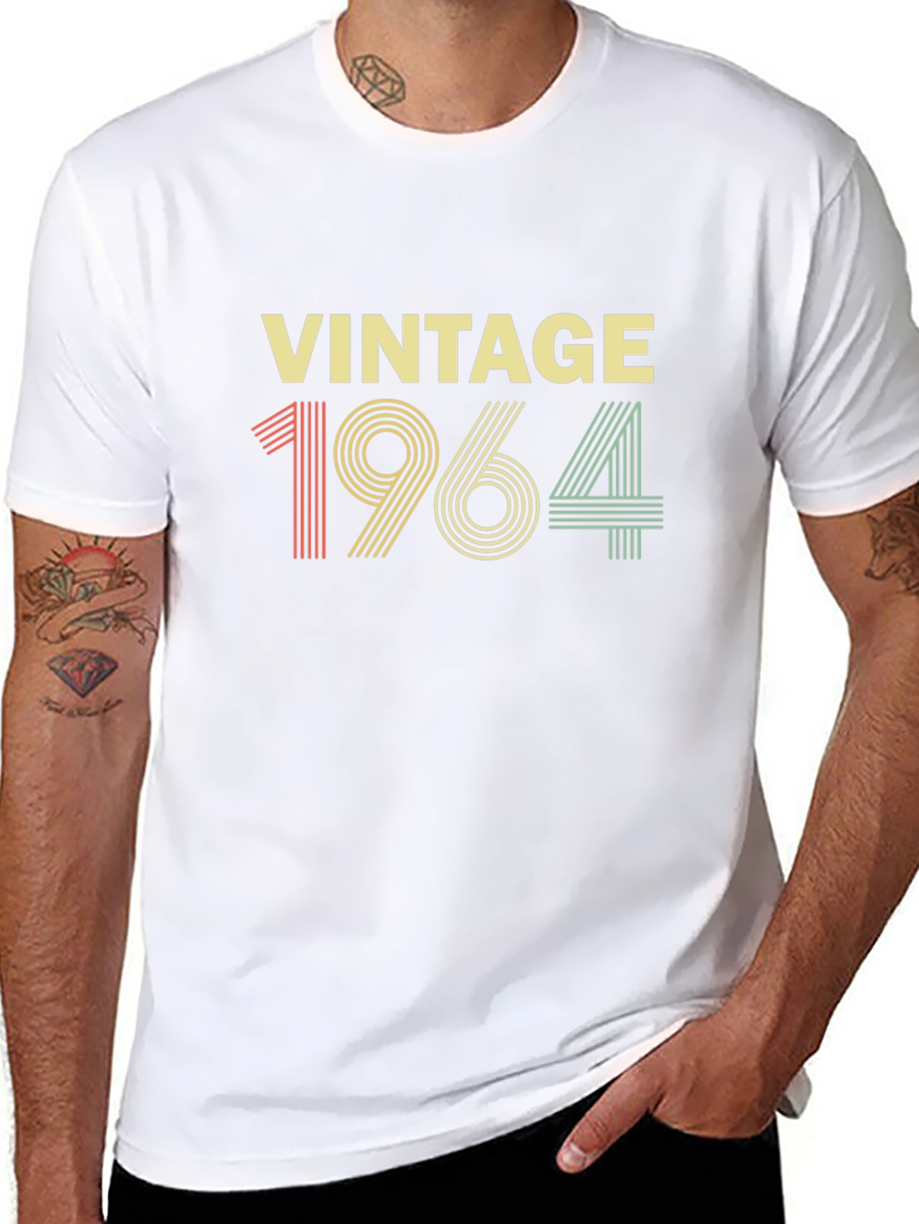 Black Vintage 1964 Graphic T-Shirt - Retro Style view 8