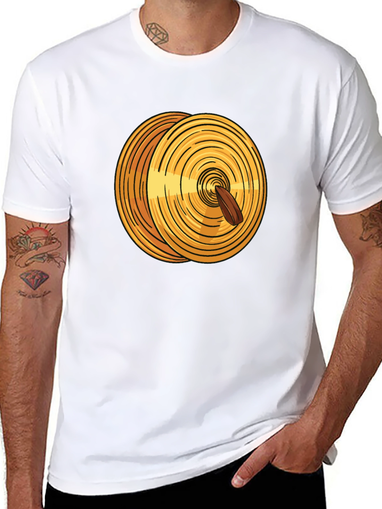 Black Cymbals Drummer Musician Graphic Tee view 8
