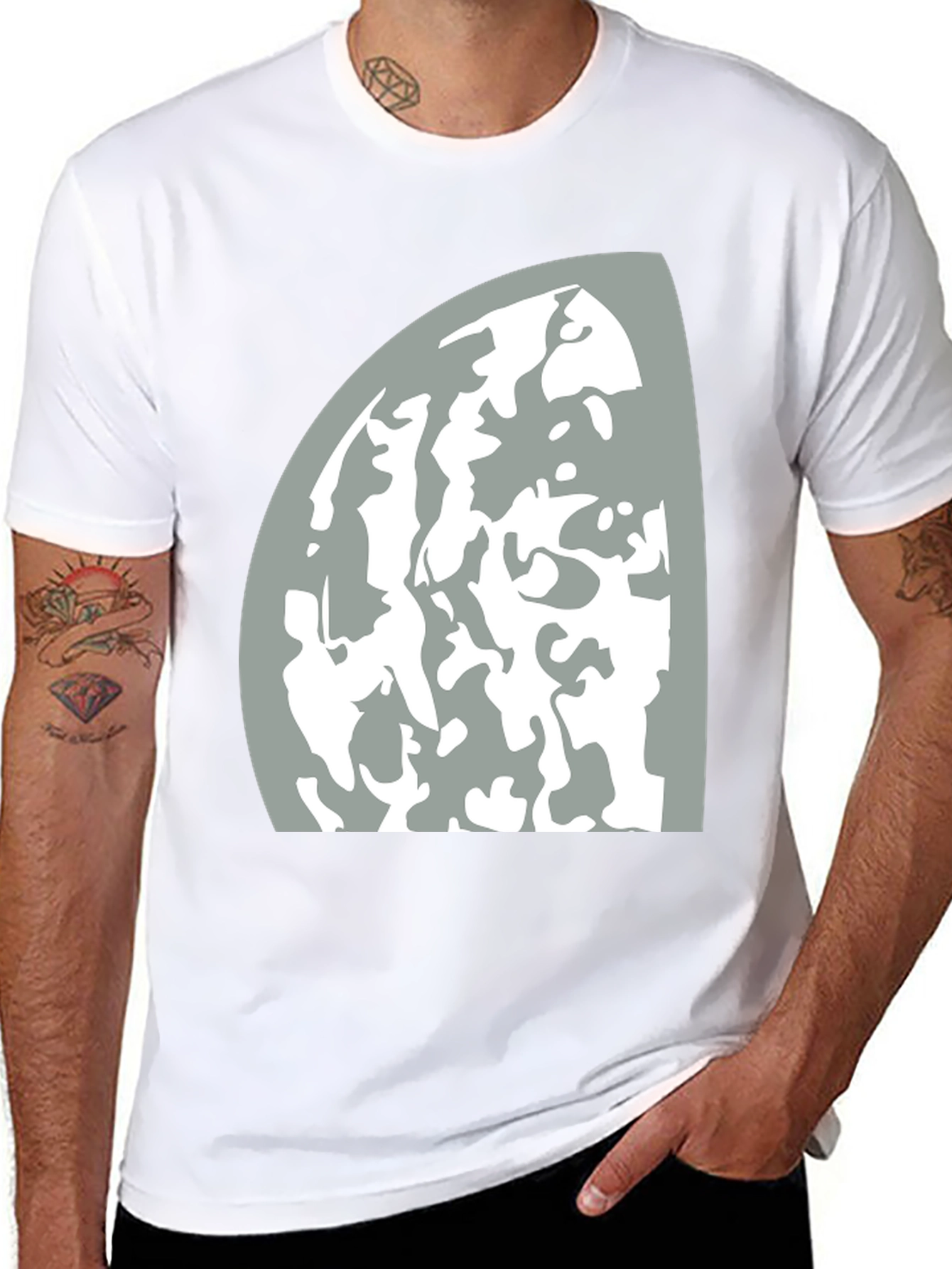 Black Abstract Graphic Tee - Stylish Comfort view 8