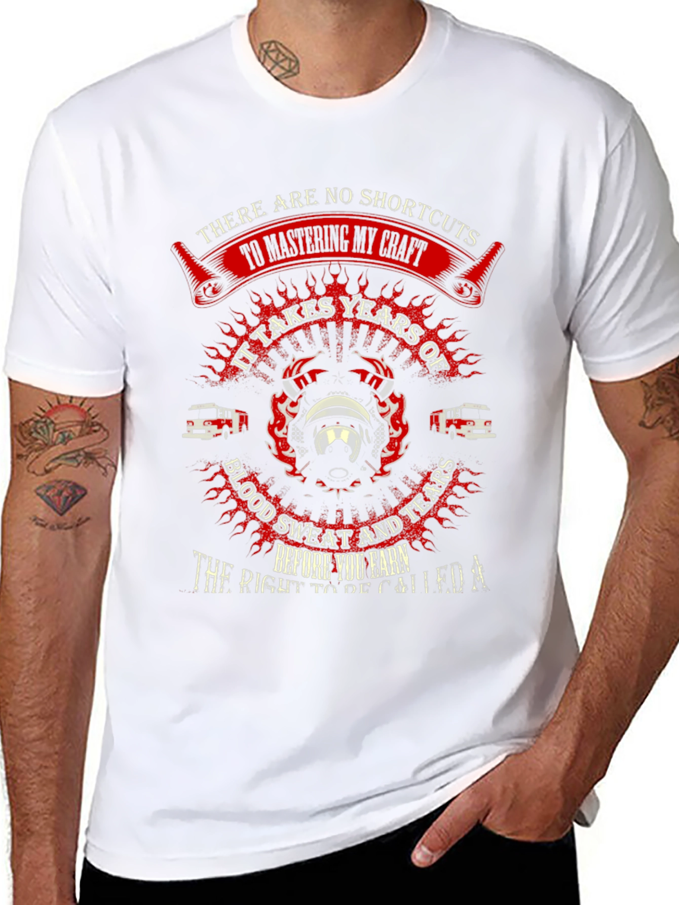 Firefighter Craft T-Shirt - Blood Sweat Tears - 8