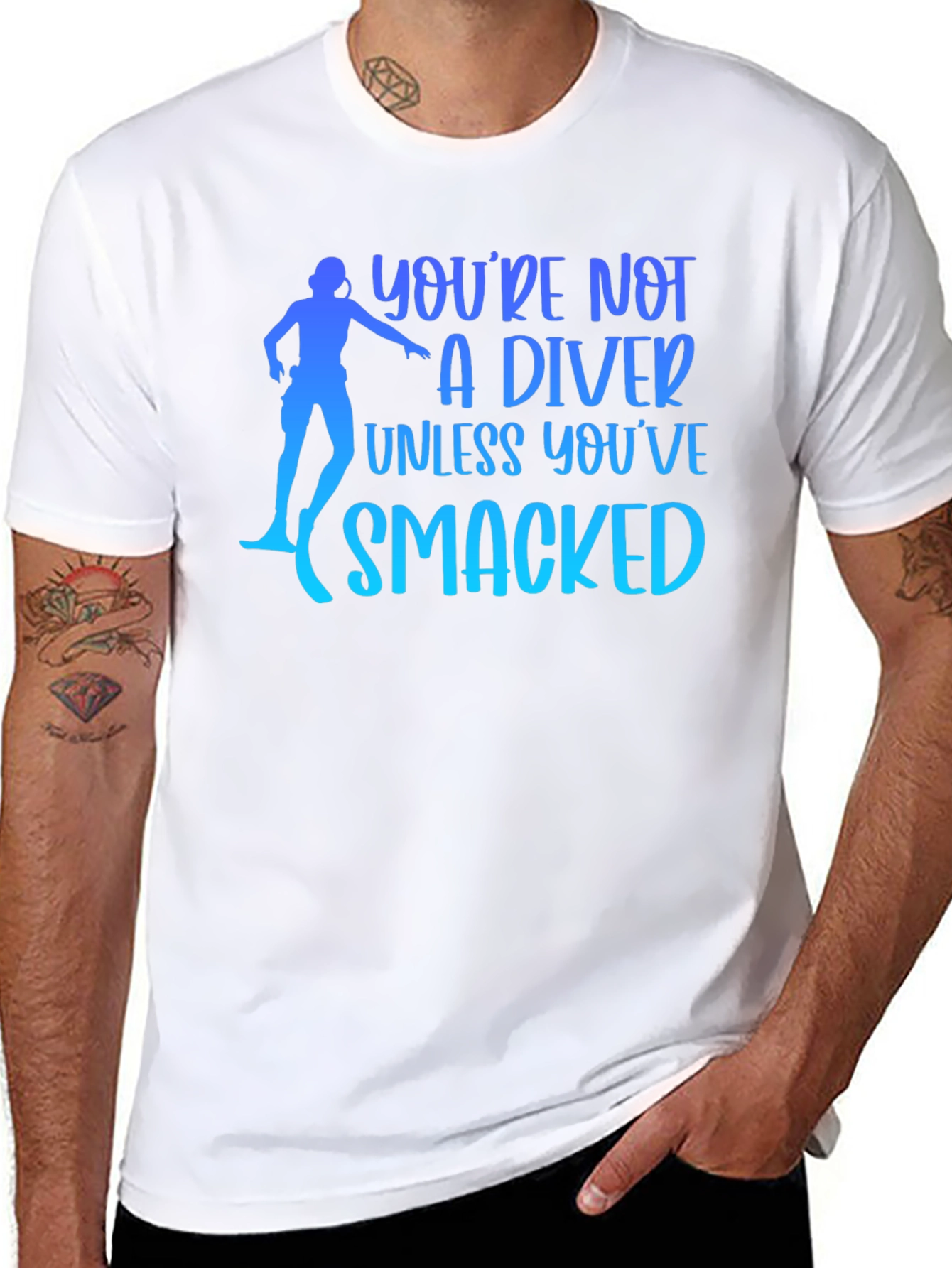 Black Diver Humor T-Shirt - You're Not A Diver Unless... view 8
