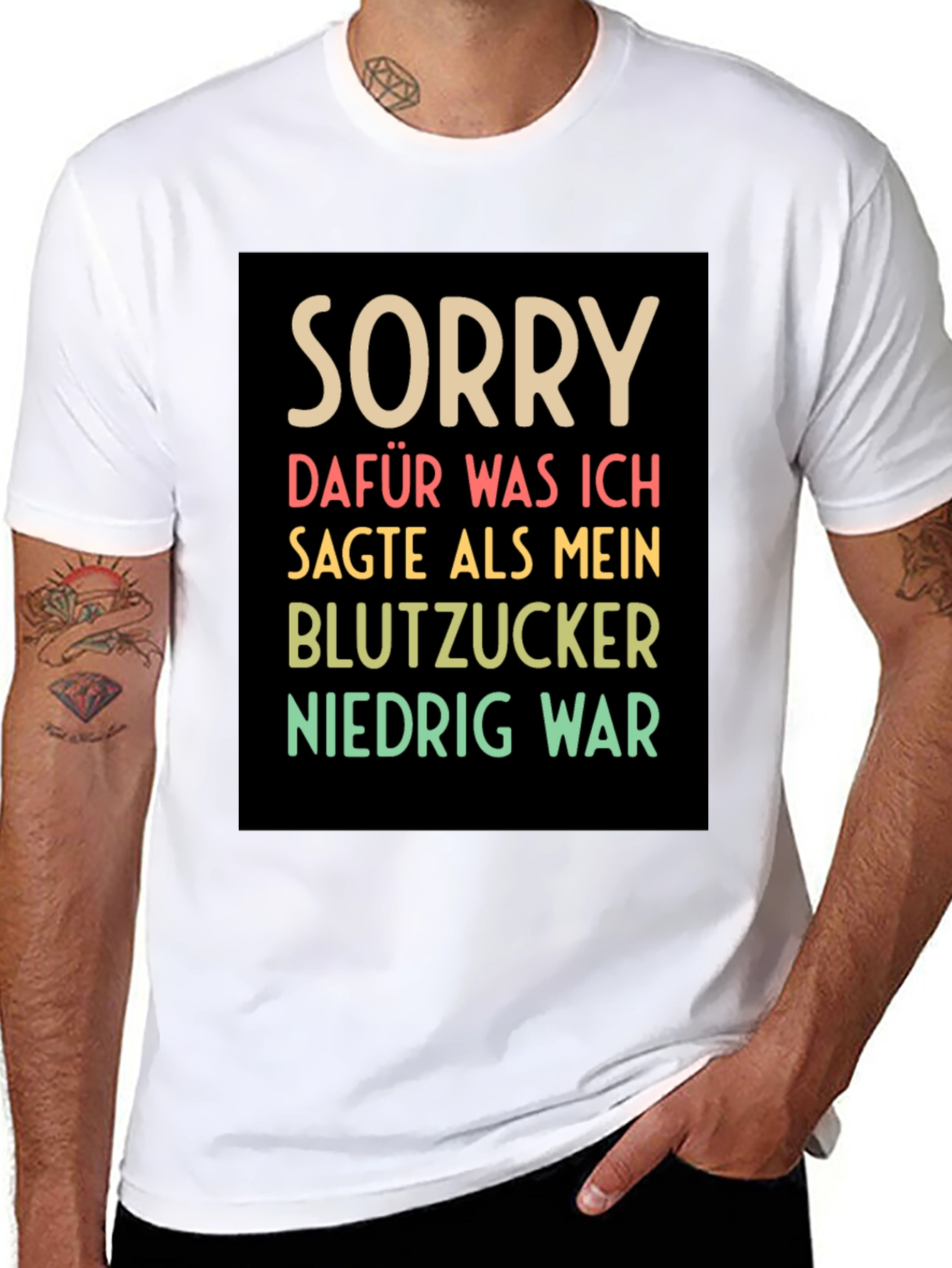 Funny German Diabetes T-Shirt - "Sorry for what I said!" - 8
