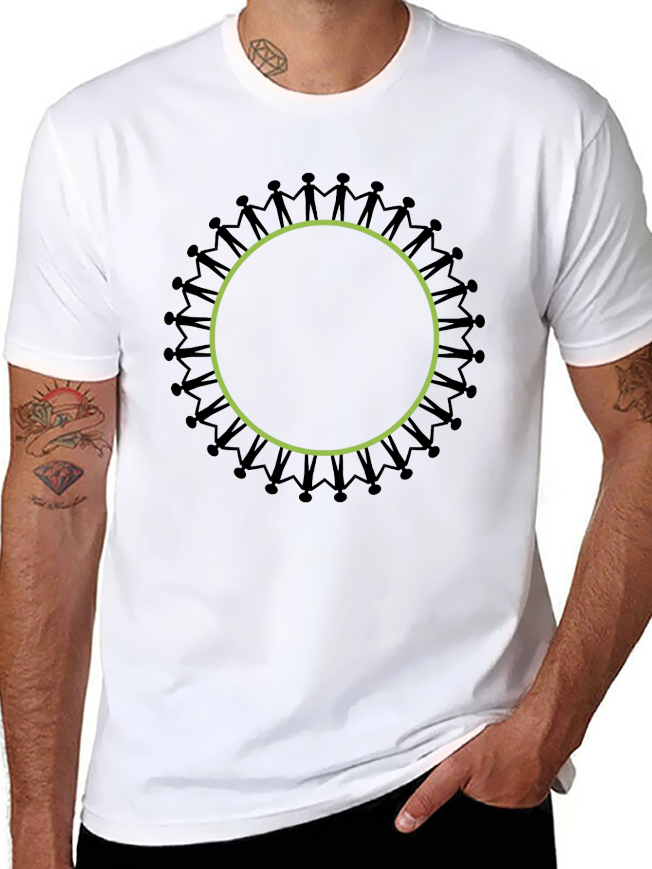 Black Unity Circle Graphic T-Shirt view 8