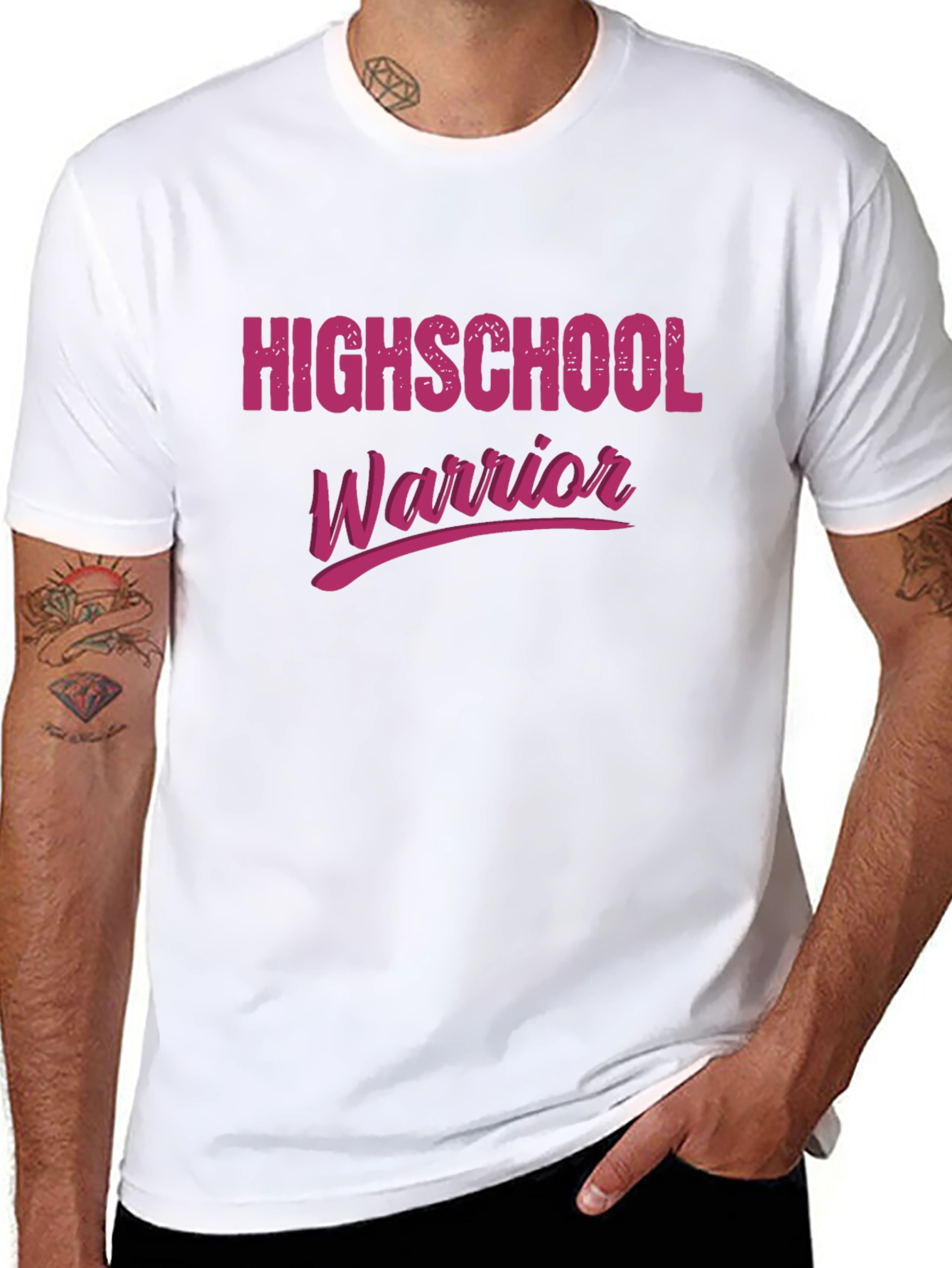 Black Highschool Warrior T-Shirt - Black view 8