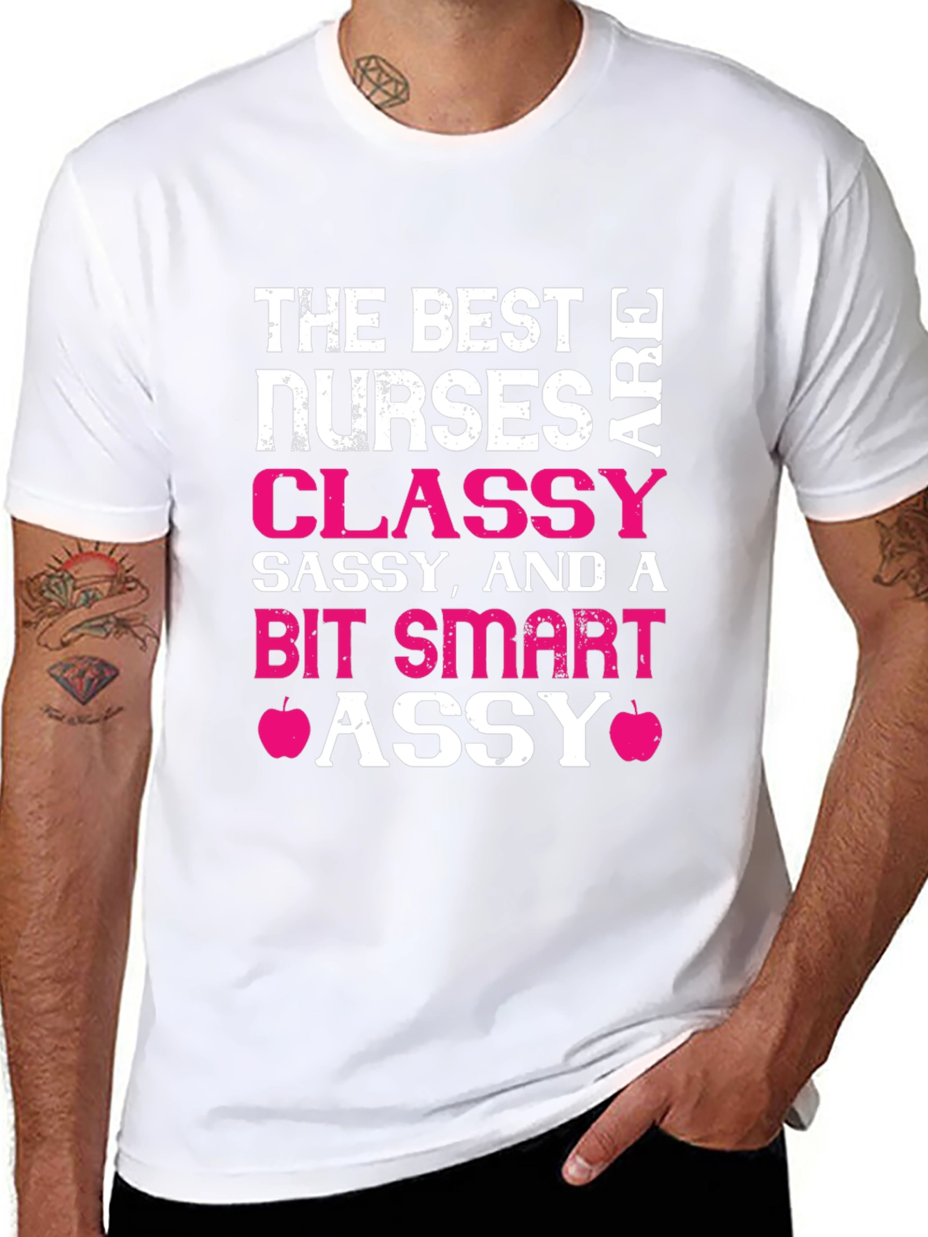 Black Classy Nurse Graphic Tee view 8