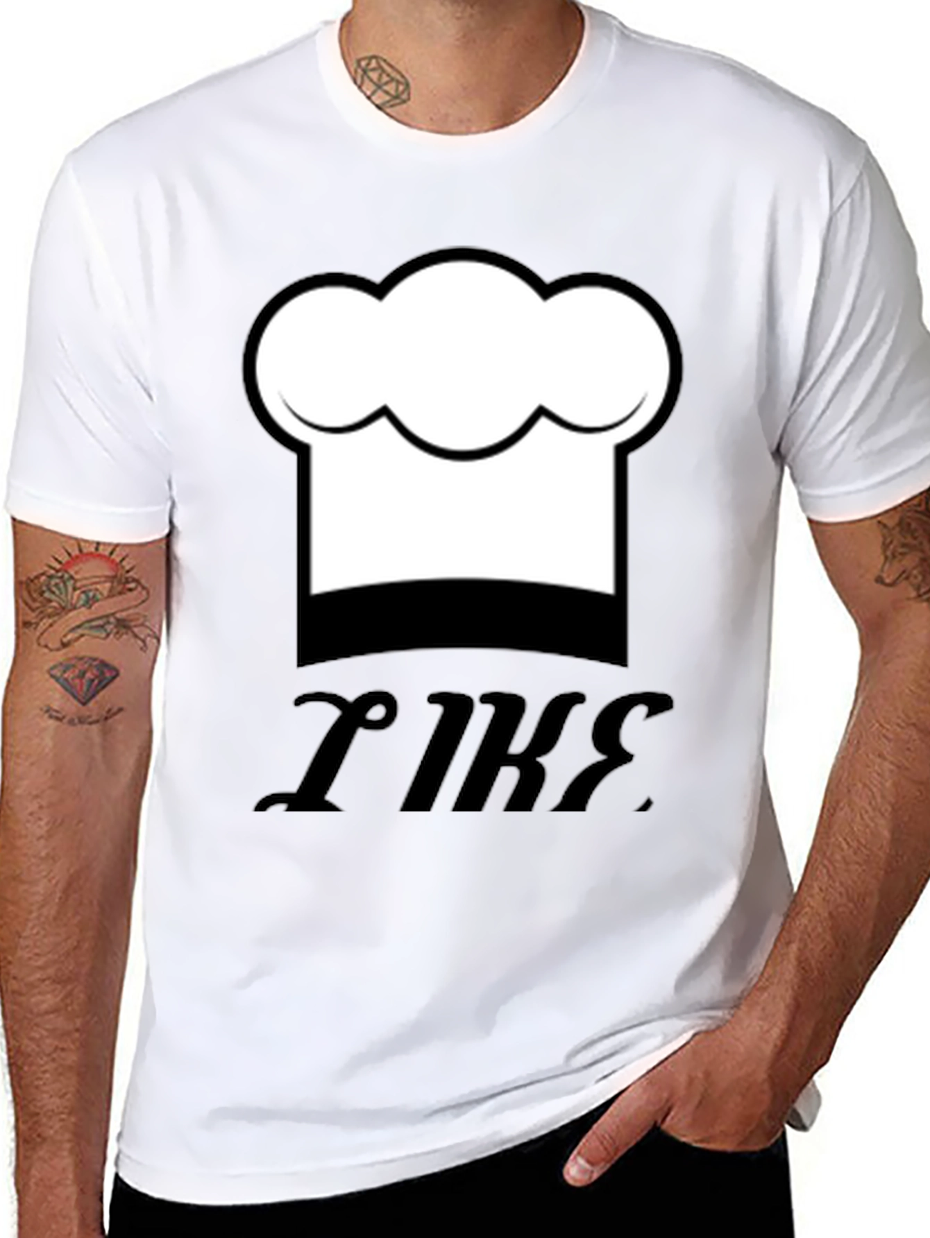 Black Chef Hat Graphic Black T-Shirt - Funny Cooking Tee view 8