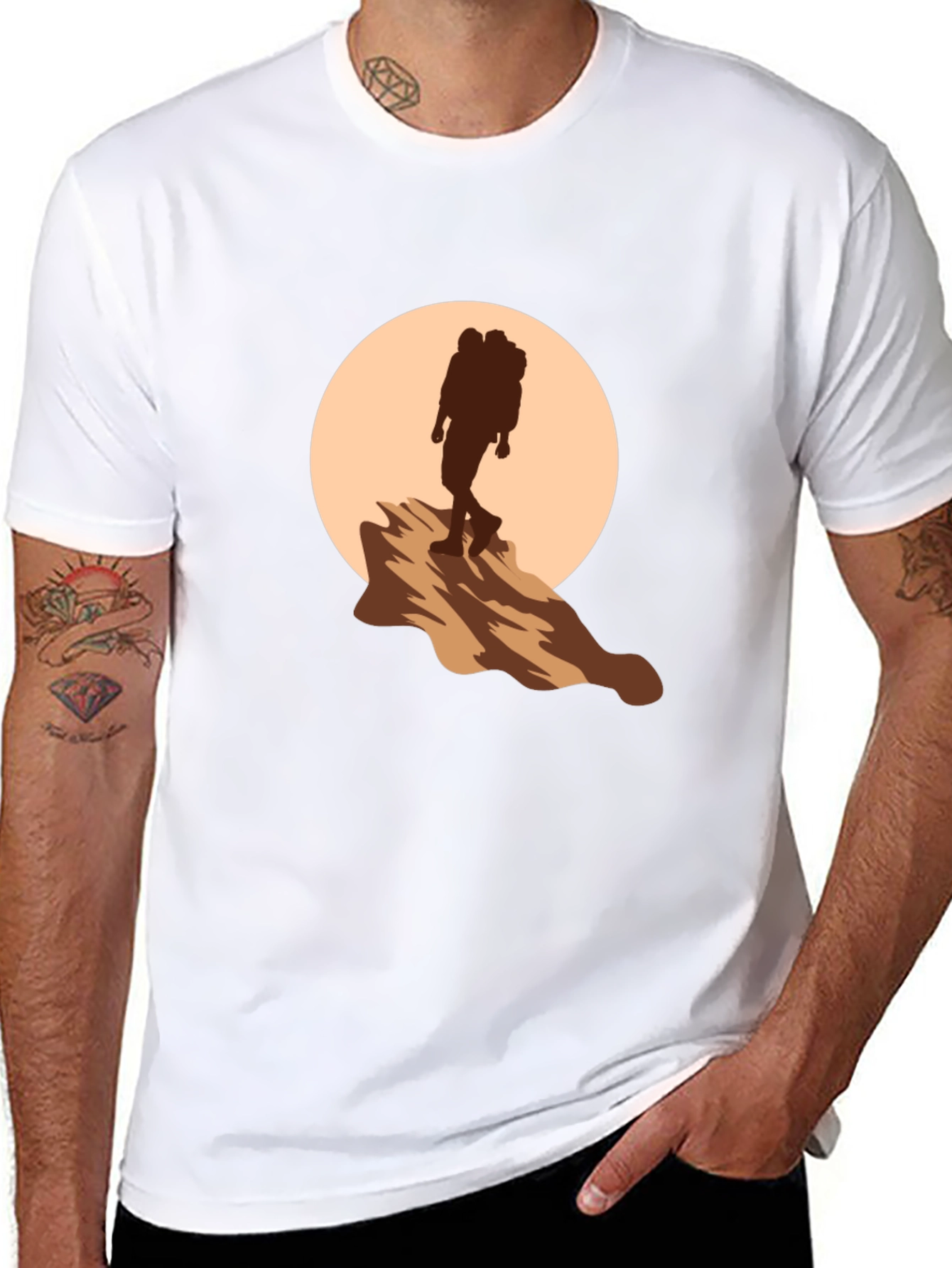 Black Hiking Silhouette Graphic Tee - Adventure Ready view 8