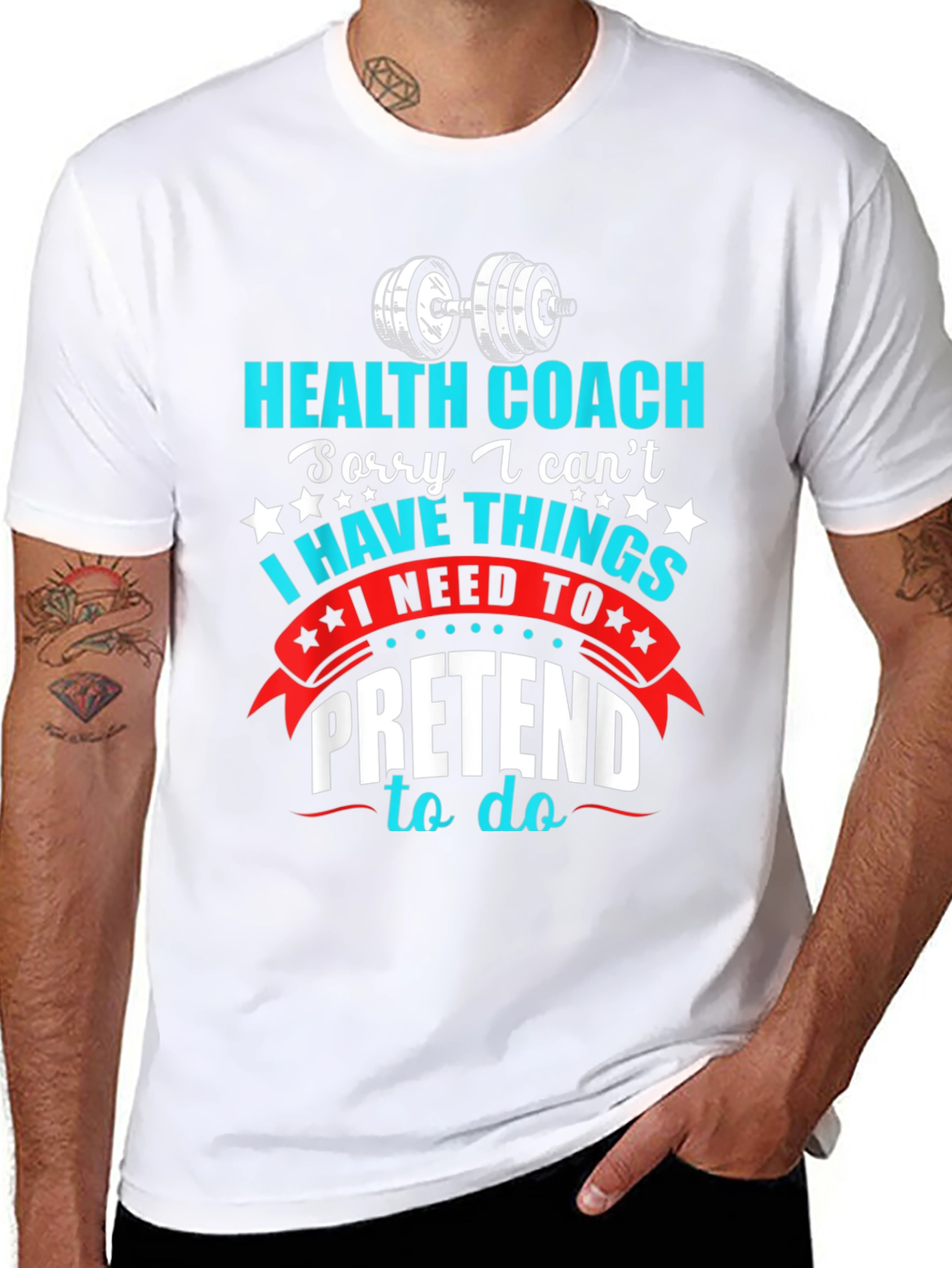 Black Health Coach T-Shirt - Funny Gym & Fitness Apparel view 8