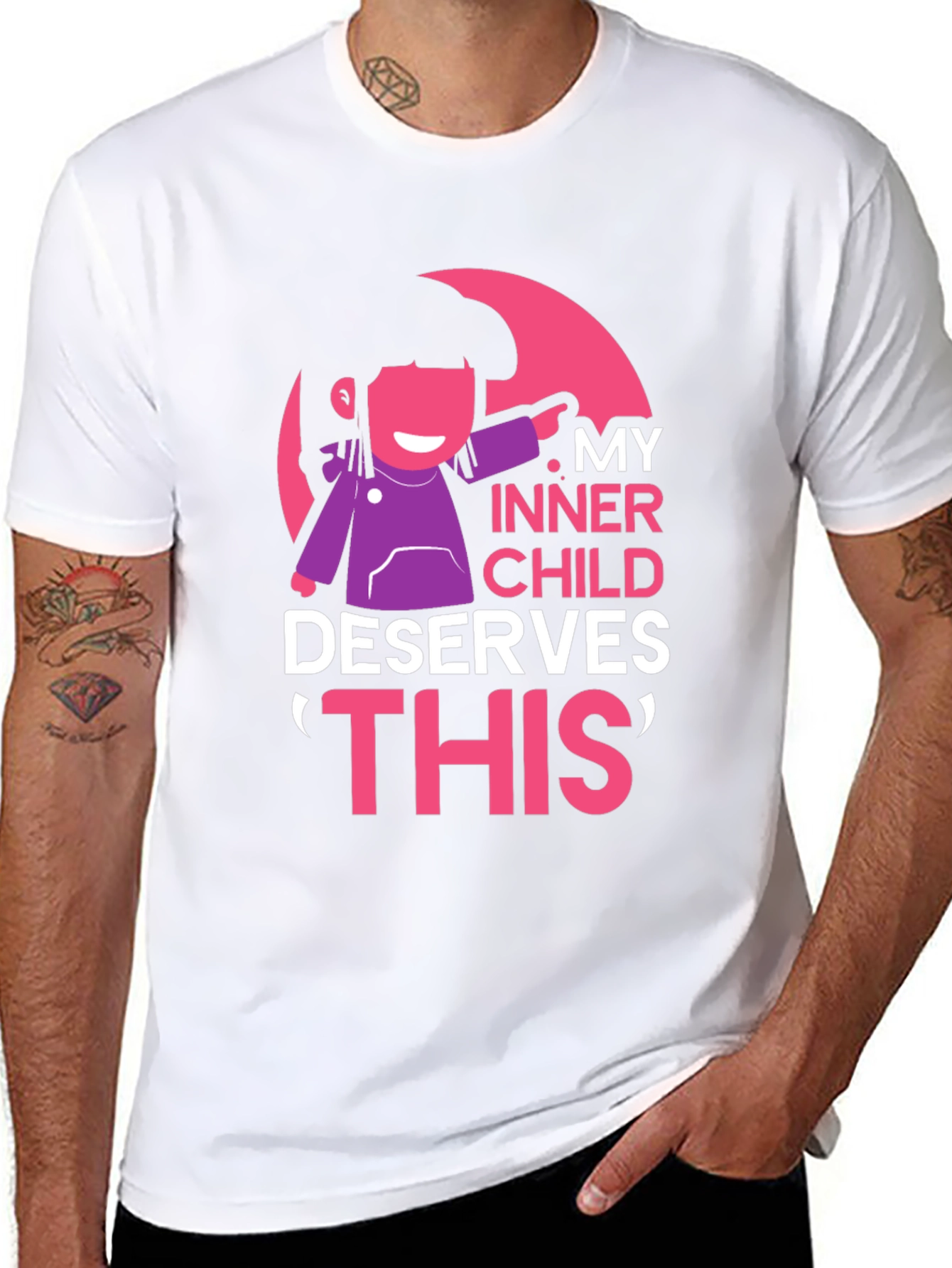 Black My Inner Child Deserves This T-Shirt view 8