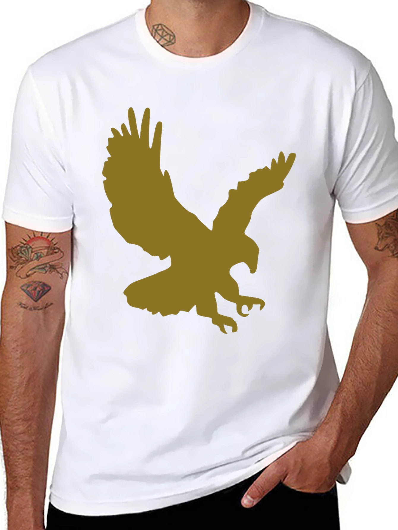 Black Eagle Graphic Black T-Shirt view 8