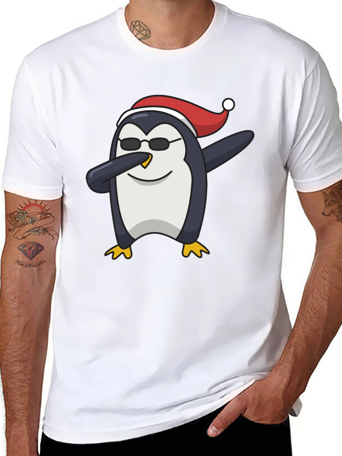 Dabbing Penguin Christmas T-Shirt - 8