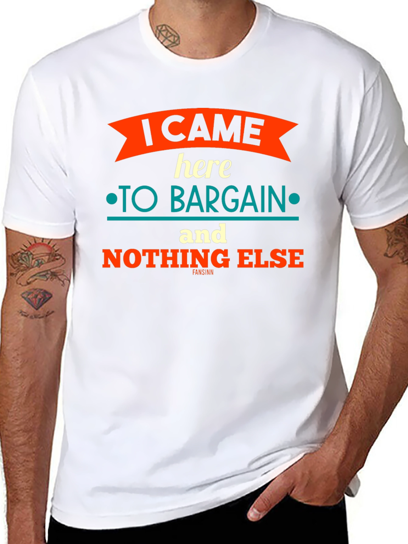 Black I Came Here To Bargain Graphic T-Shirt view 8