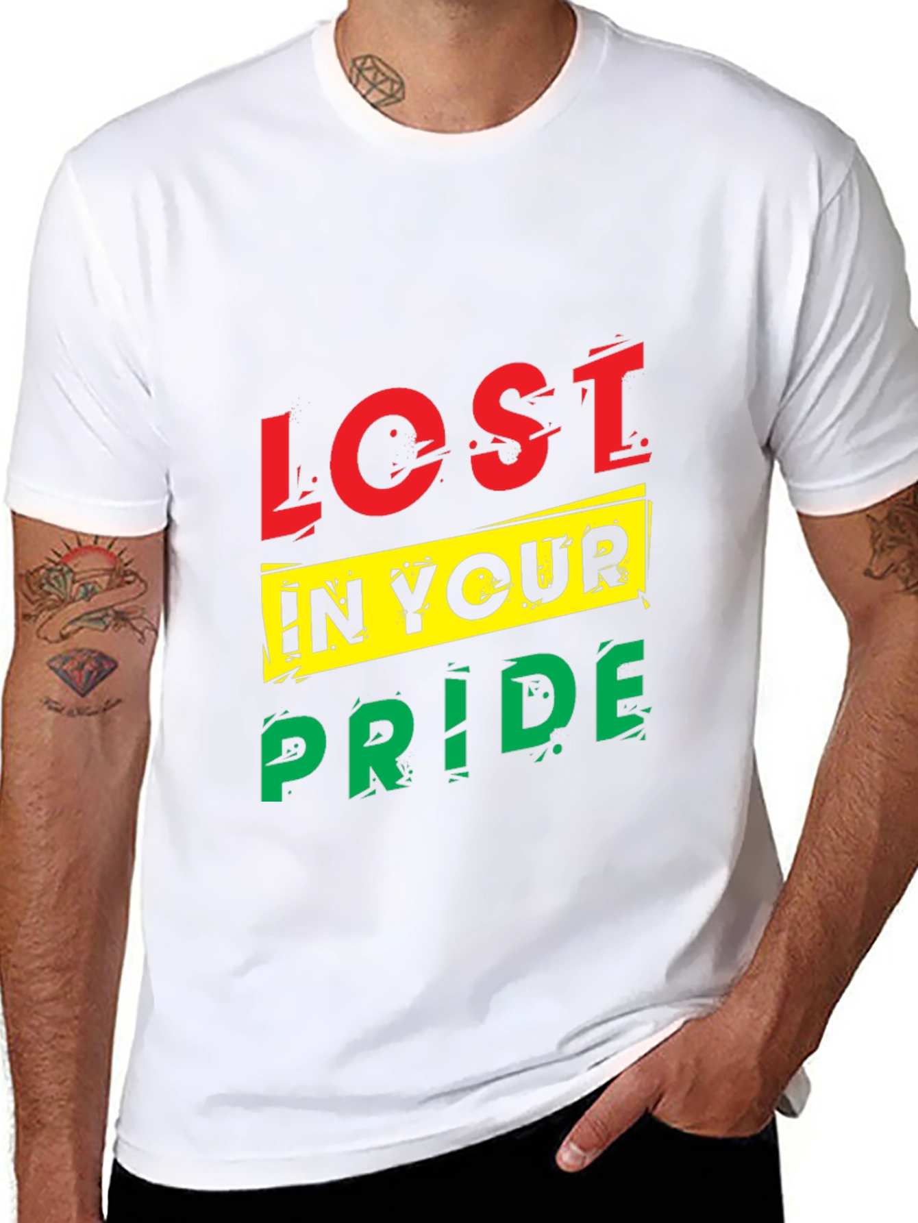 Black Lost In Your Pride Graphic T-Shirt - Black view 8