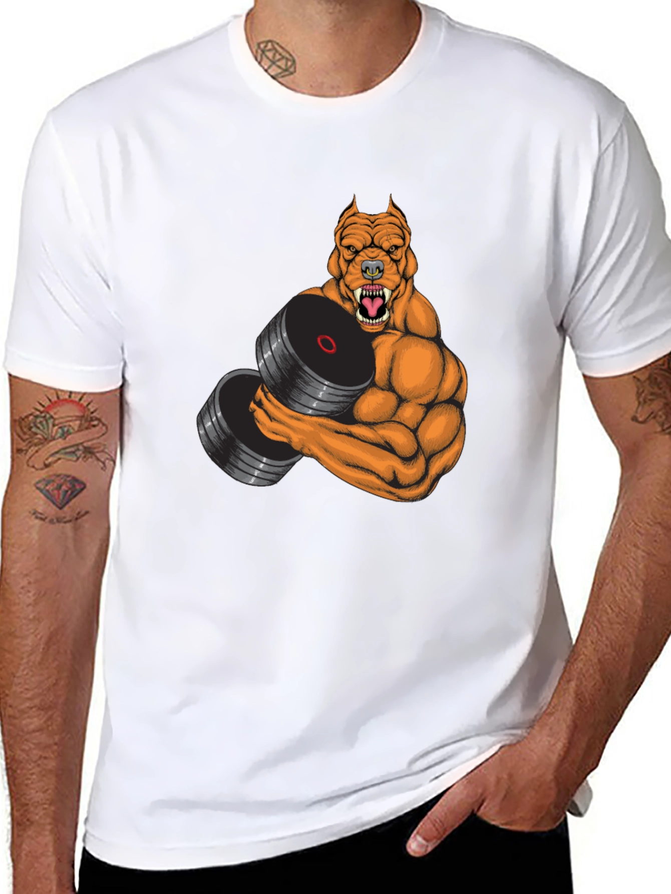 Black Pitbull Gym Black T-Shirt view 8