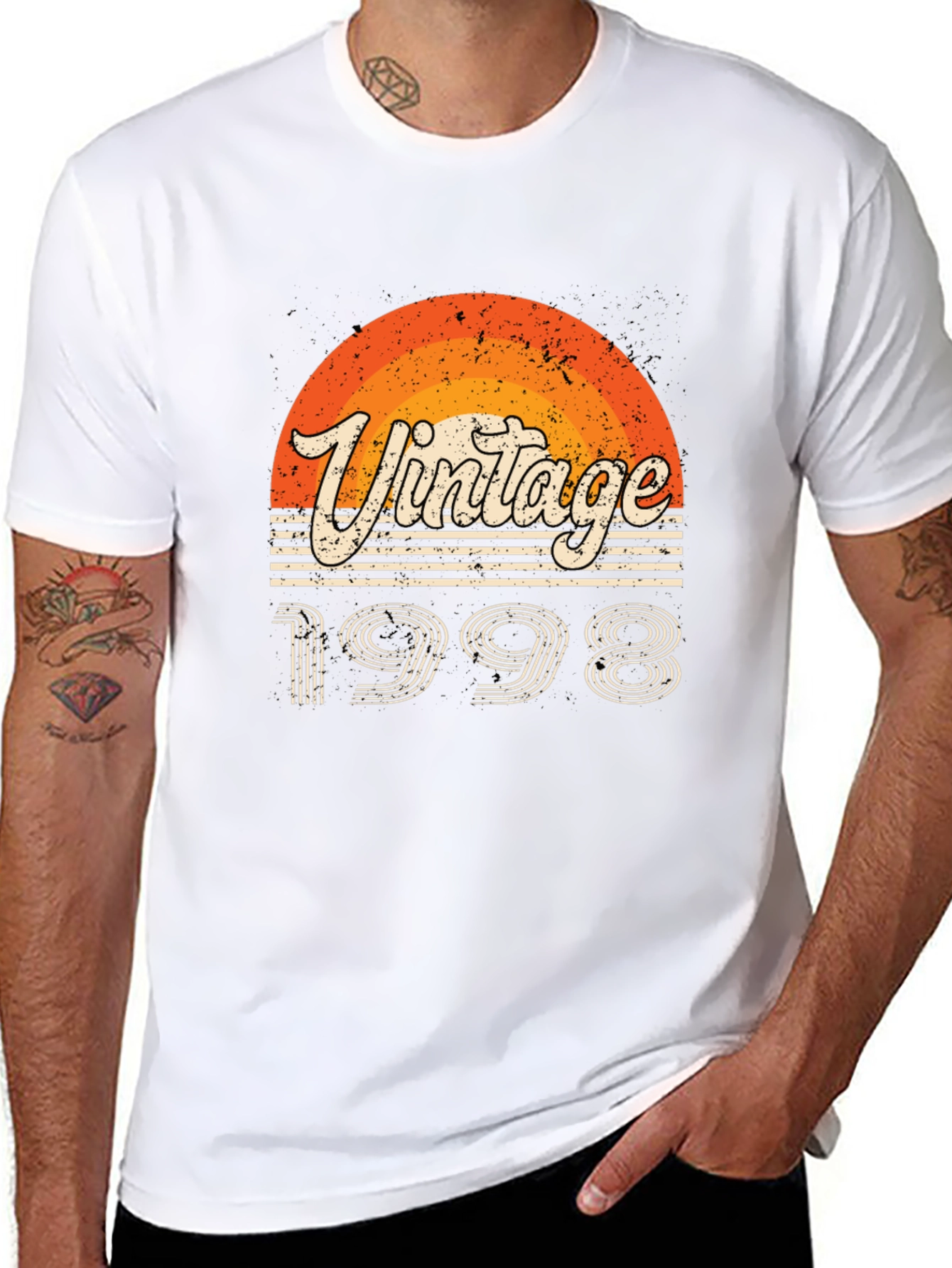 Black Vintage 1998 Graphic Tee - Retro Style view 8