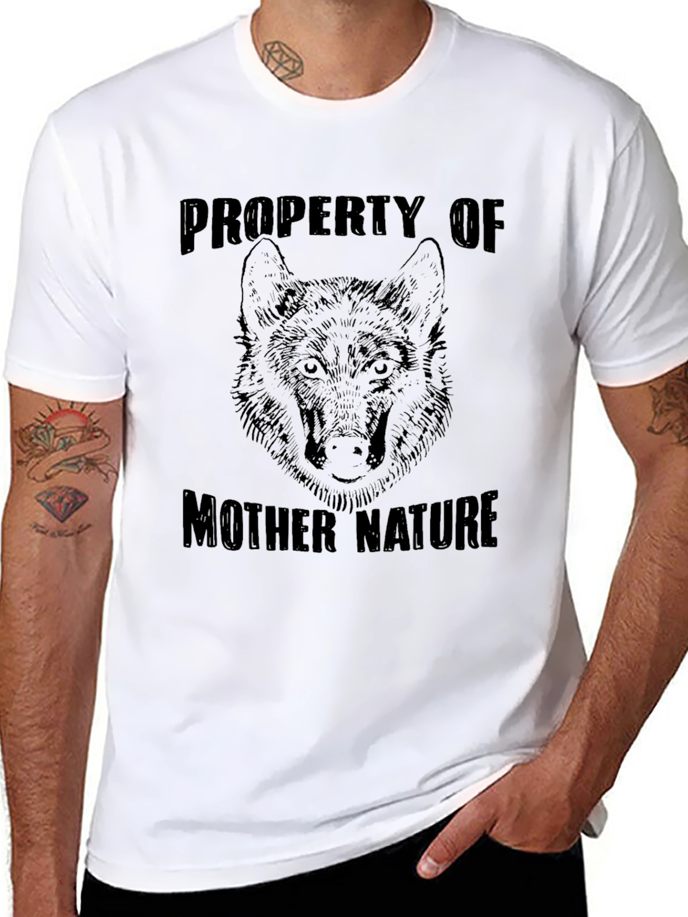 Property of Mother Nature Wolf Graphic T-Shirt - 8