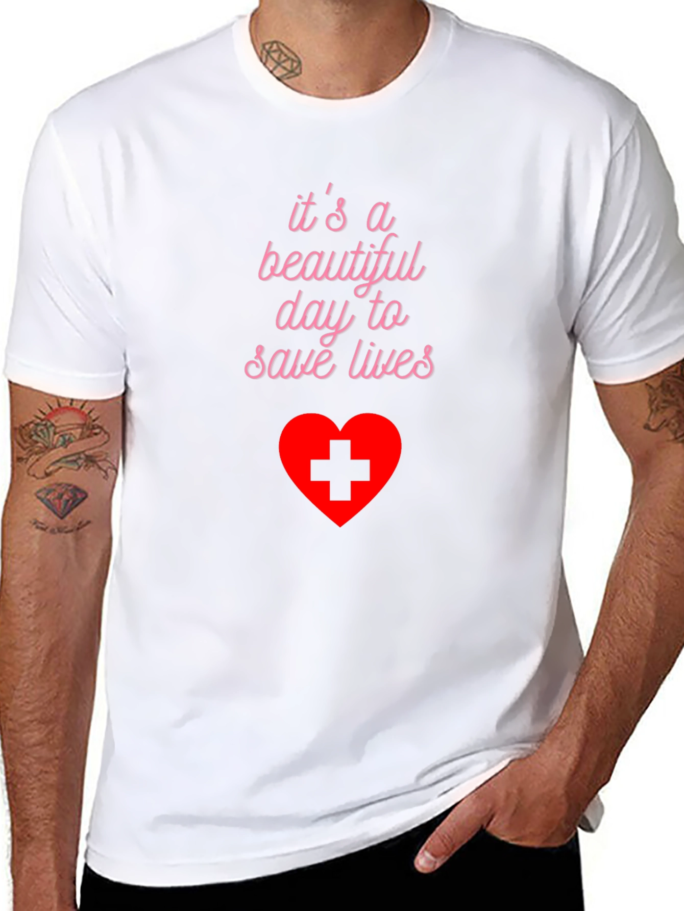 Black Beautiful Day to Save Lives T-Shirt - Medical Hero view 8