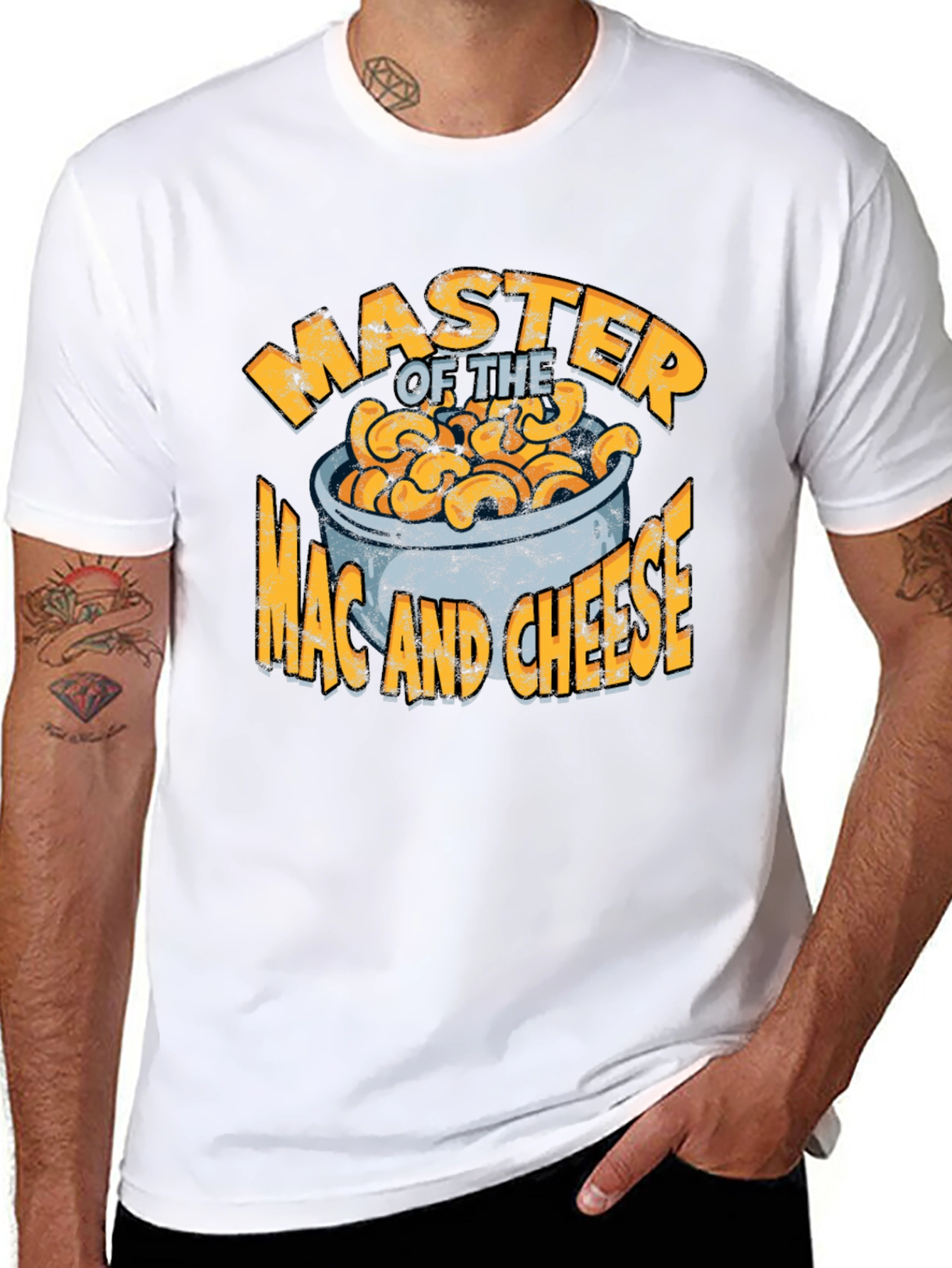Black Master of the Mac and Cheese T-Shirt Funny Comfort view 8