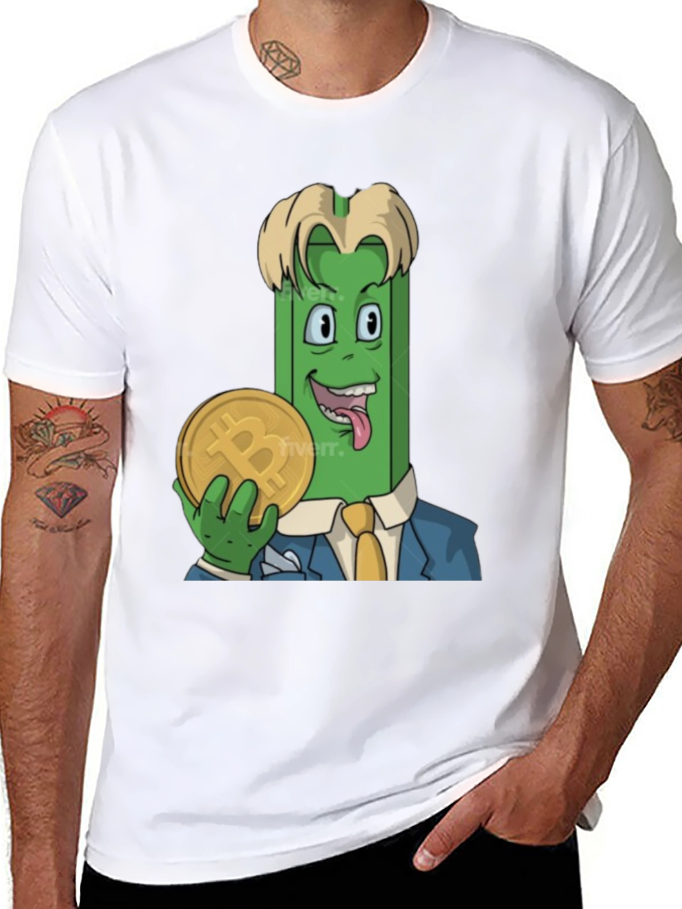 Black Crypto Celery Bitcoin T-Shirt view 8