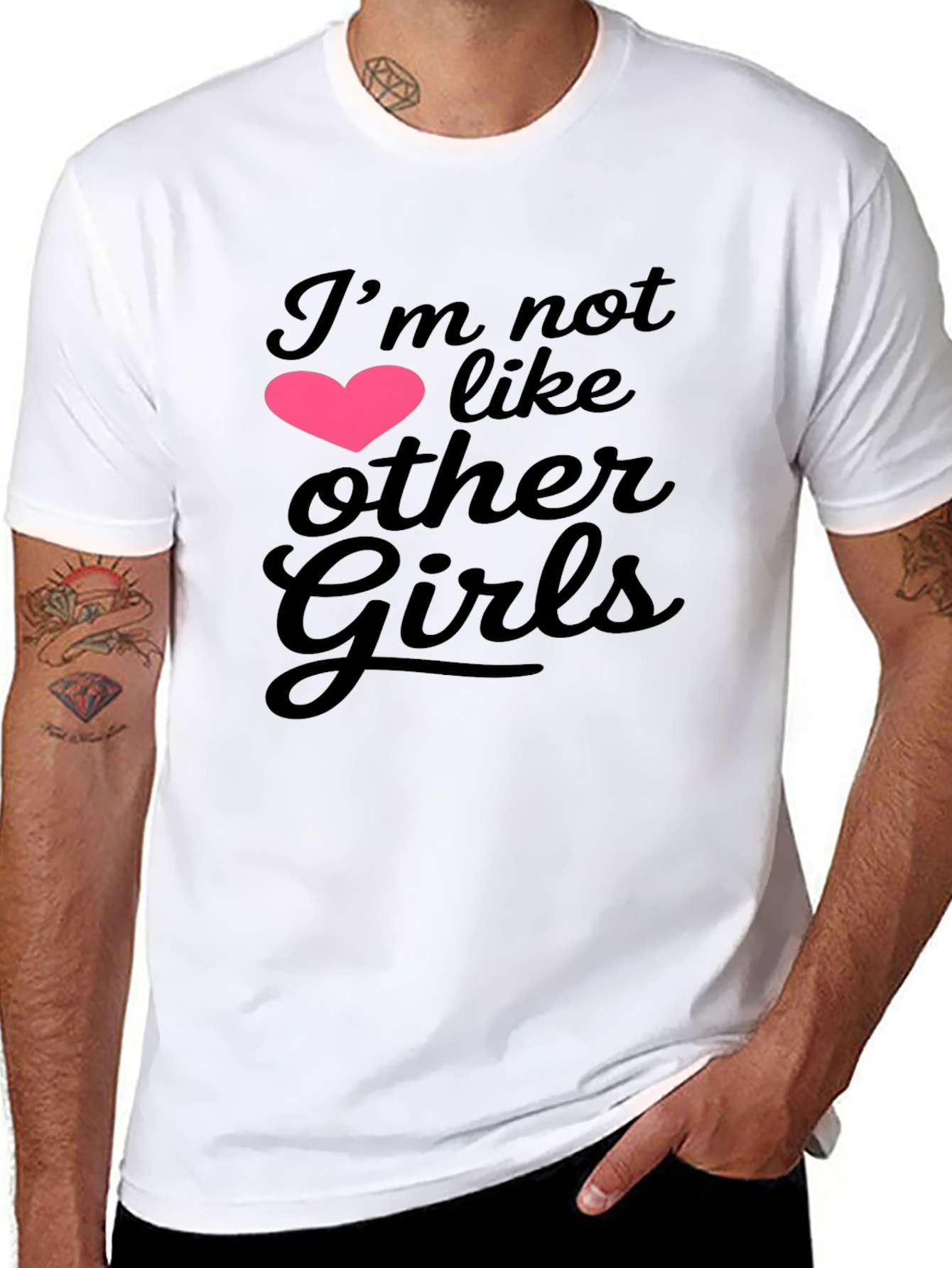 Black I'm Not Like Other Girls Graphic Tee view 8