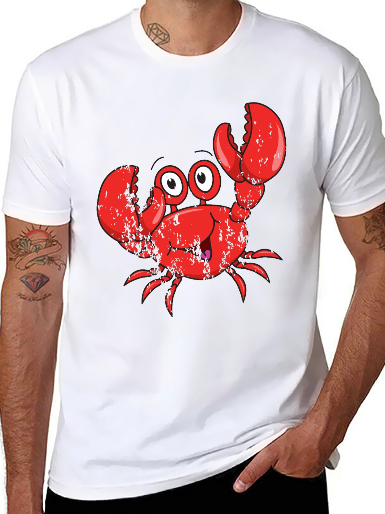 Black Crabby Character Black T-Shirt view 8