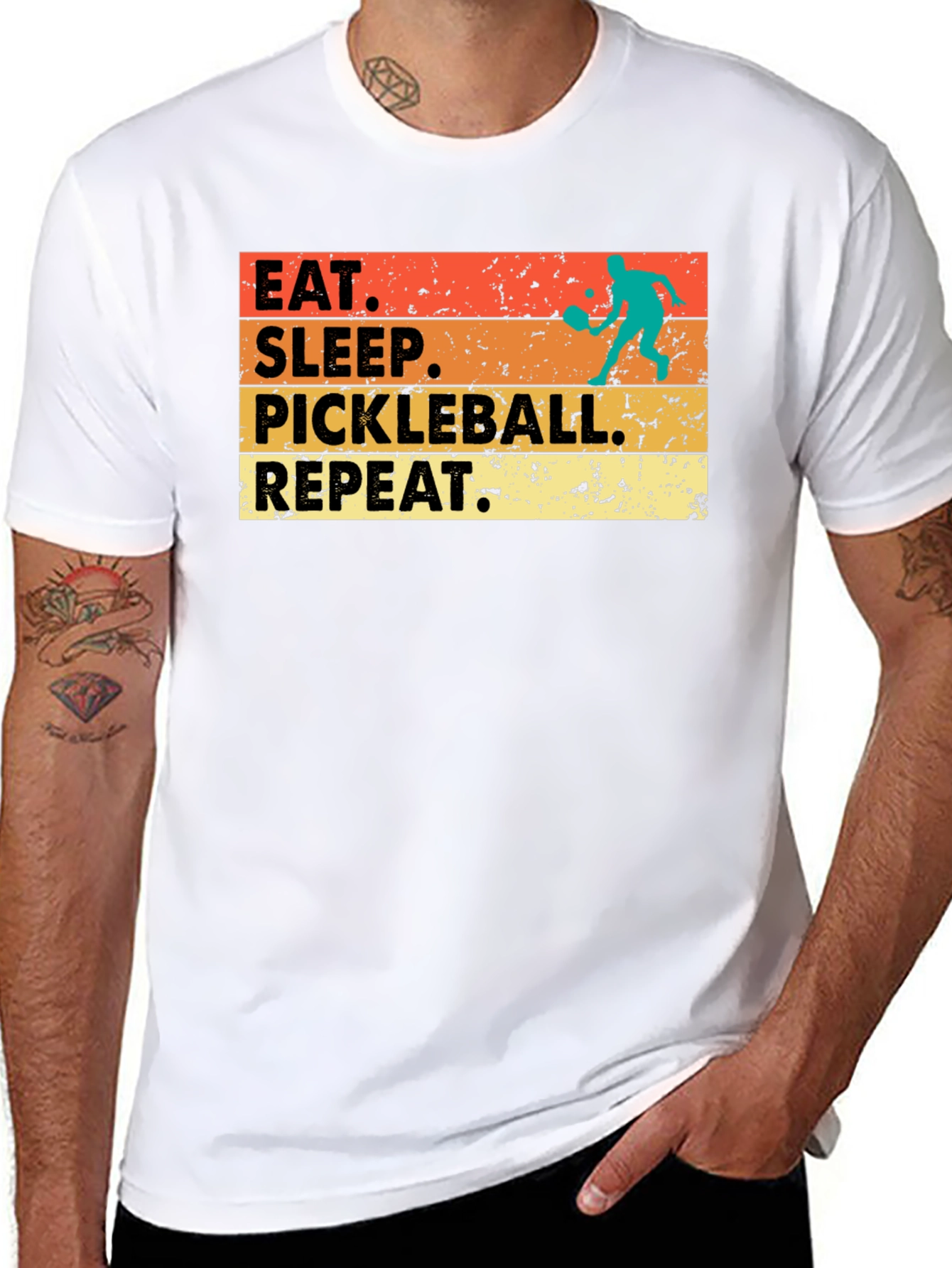 Eat Sleep Pickleball Repeat T-Shirt - 8