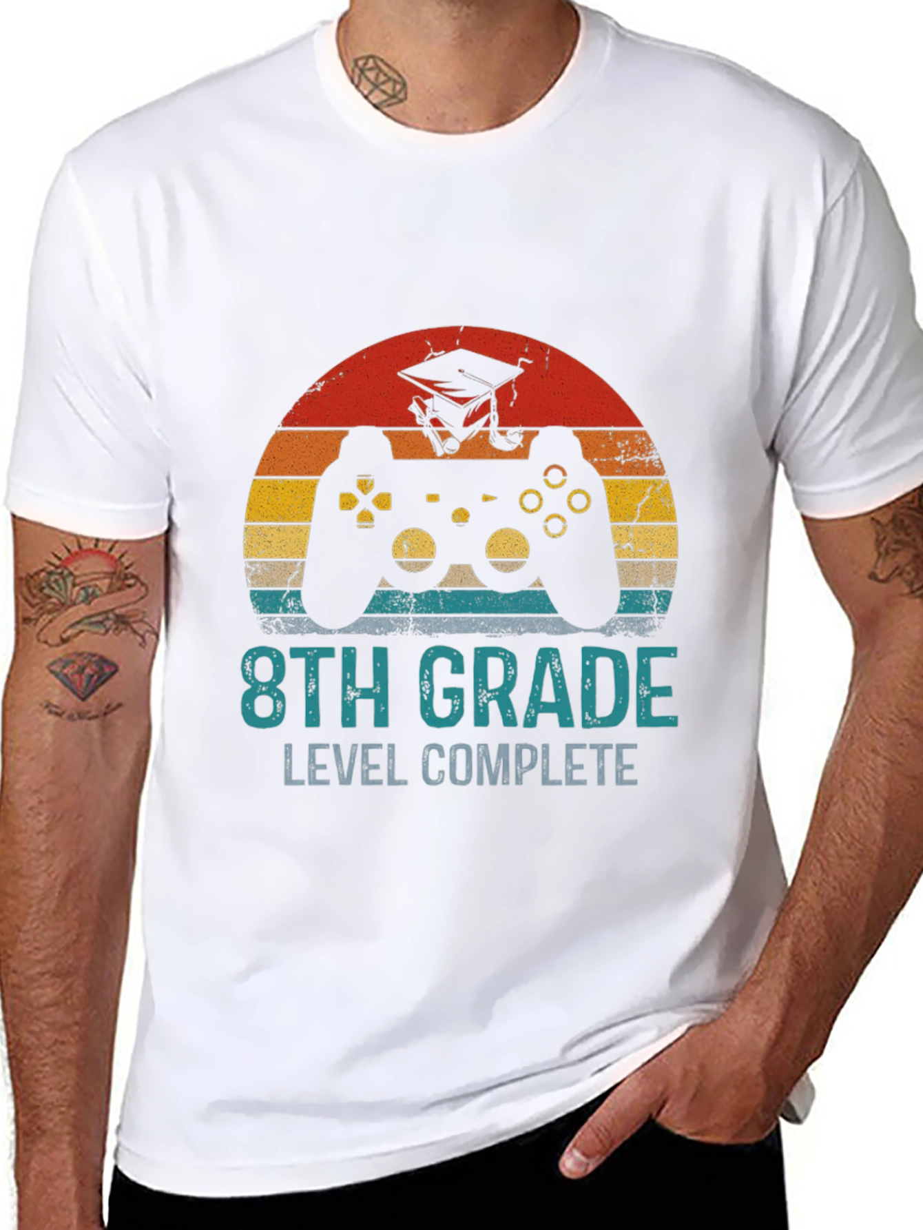 8th Grade Level Complete Gamer Graduation T-Shirt - 8