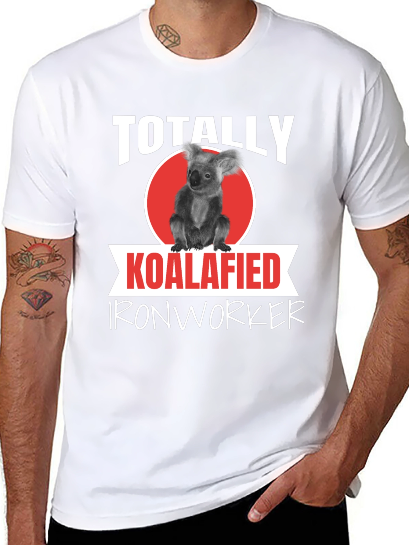 Black Koalafied Ironworker Graphic Tee view 8