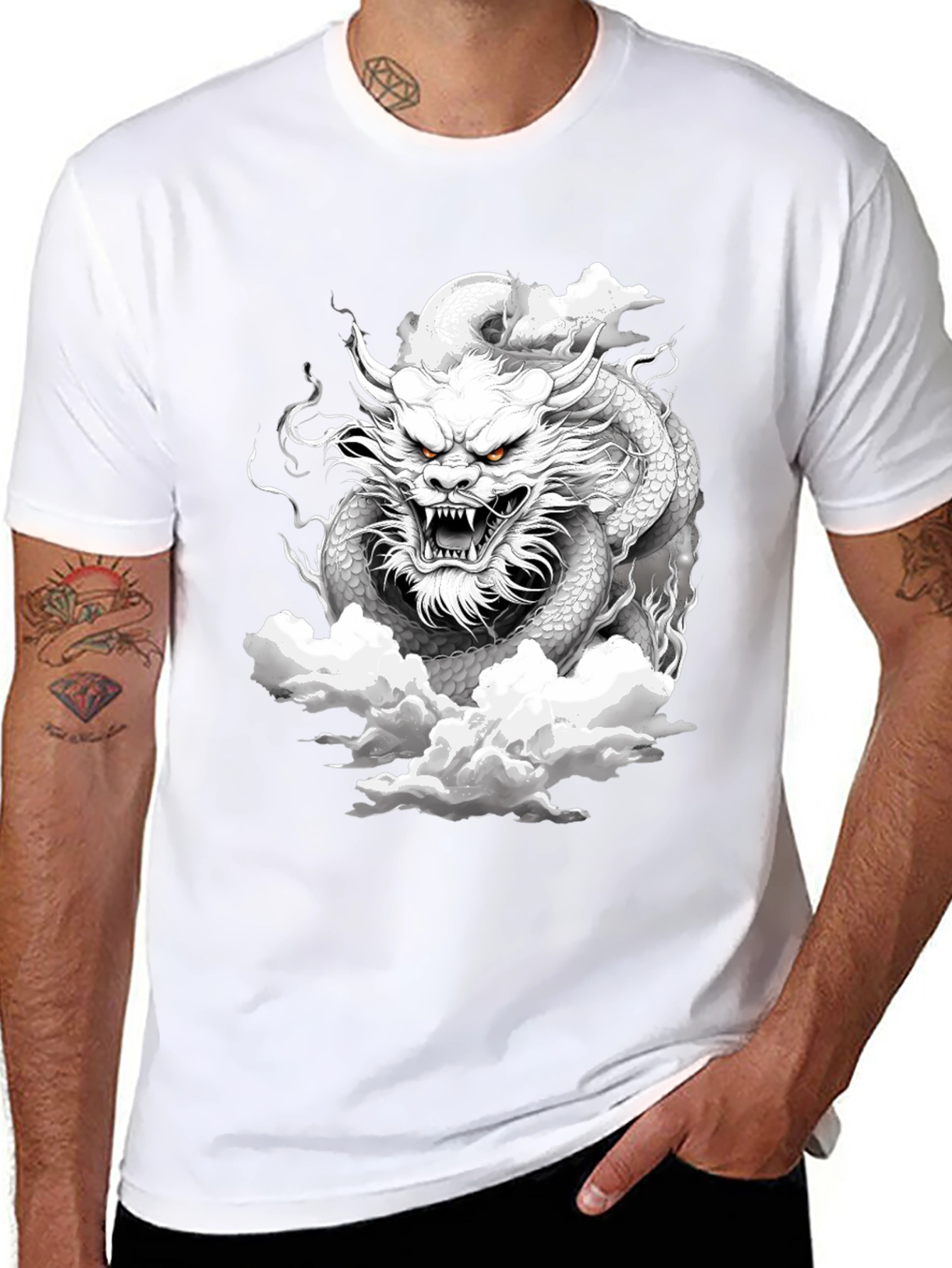 Black Dragon Graphic Tee - Black view 8