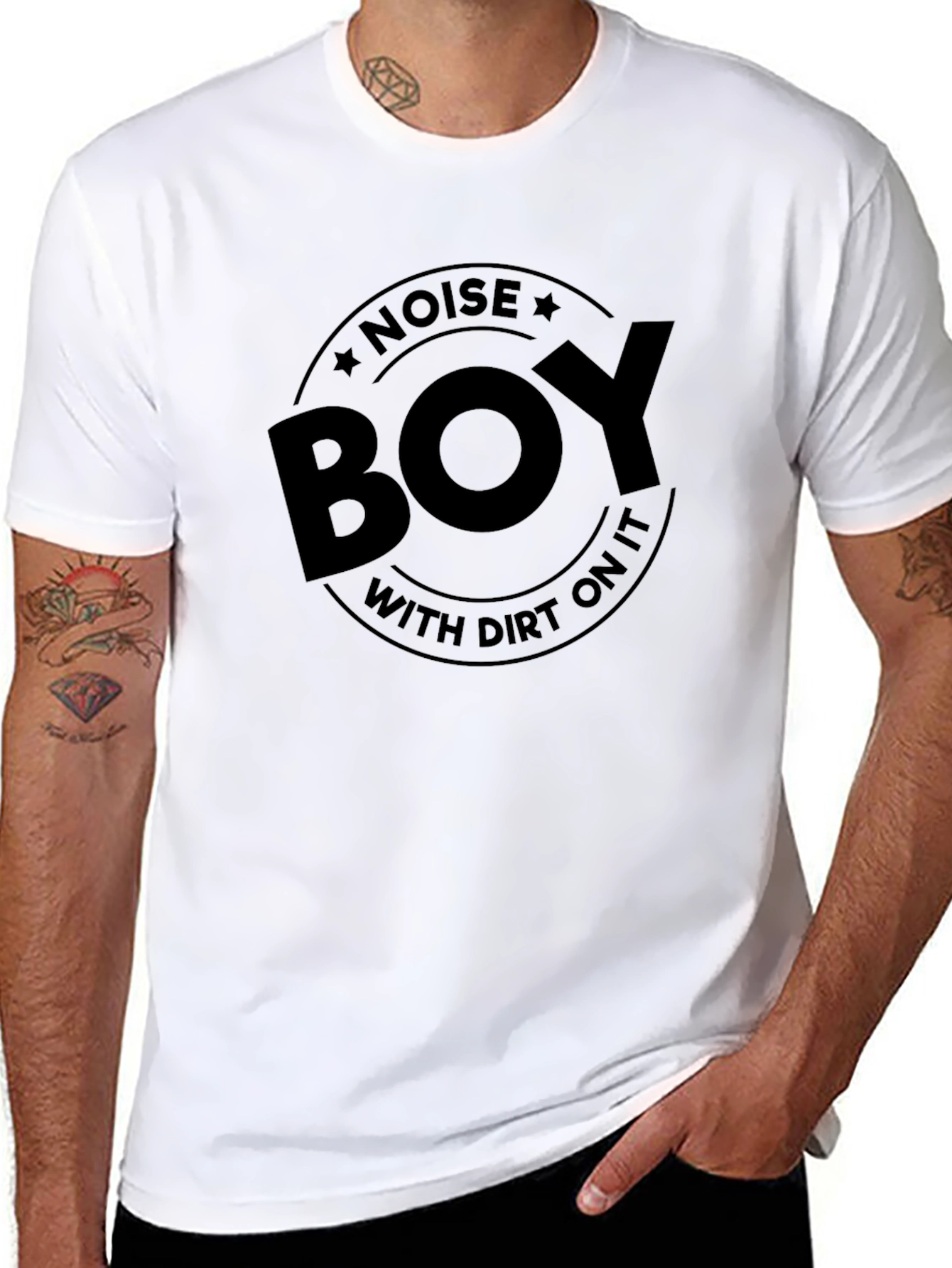 Black Noise Boy T-Shirt - With Dirt On It Graphic Tee view 8