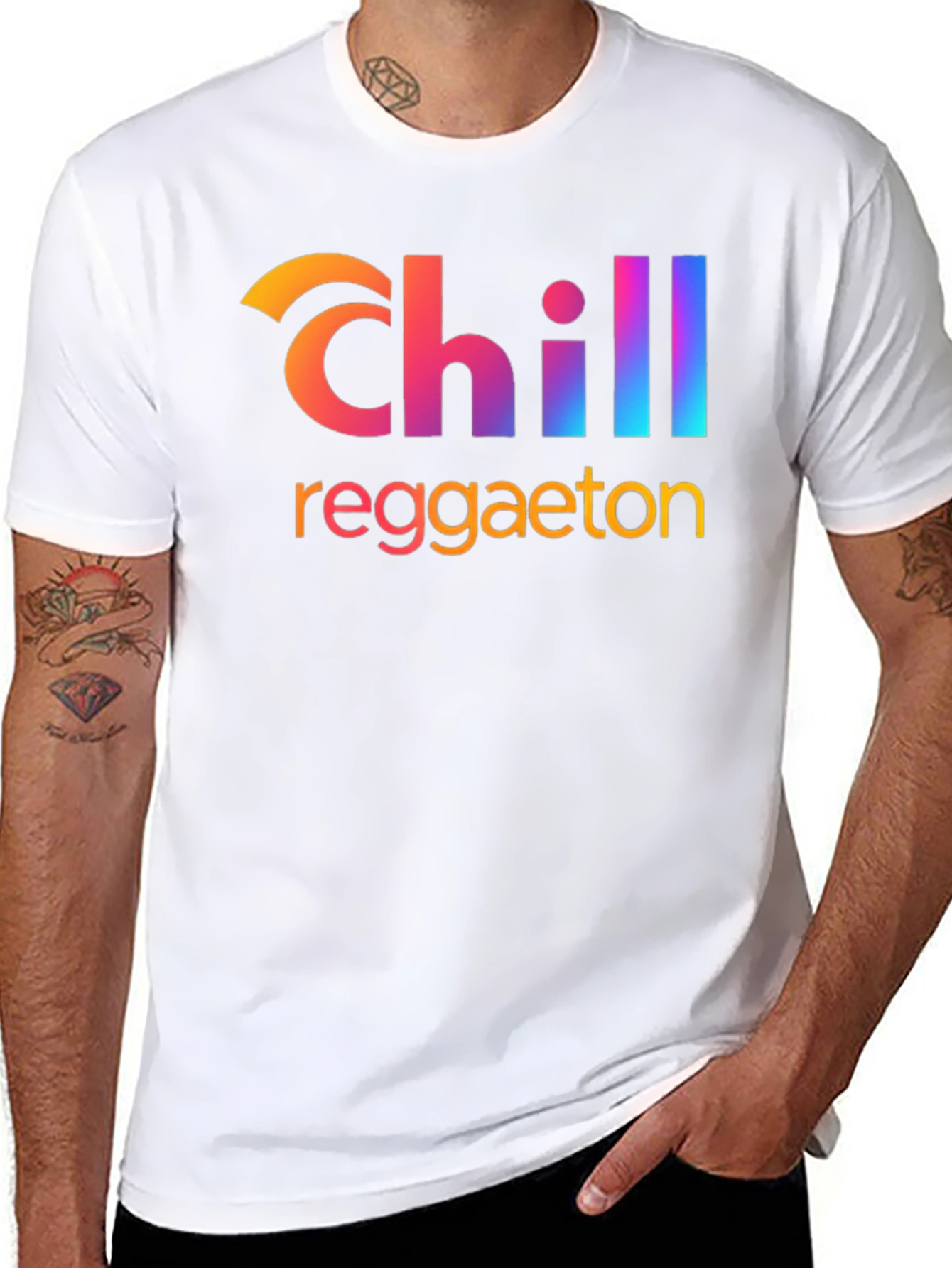 Black Chill Reggaeton Graphic T-Shirt view 8