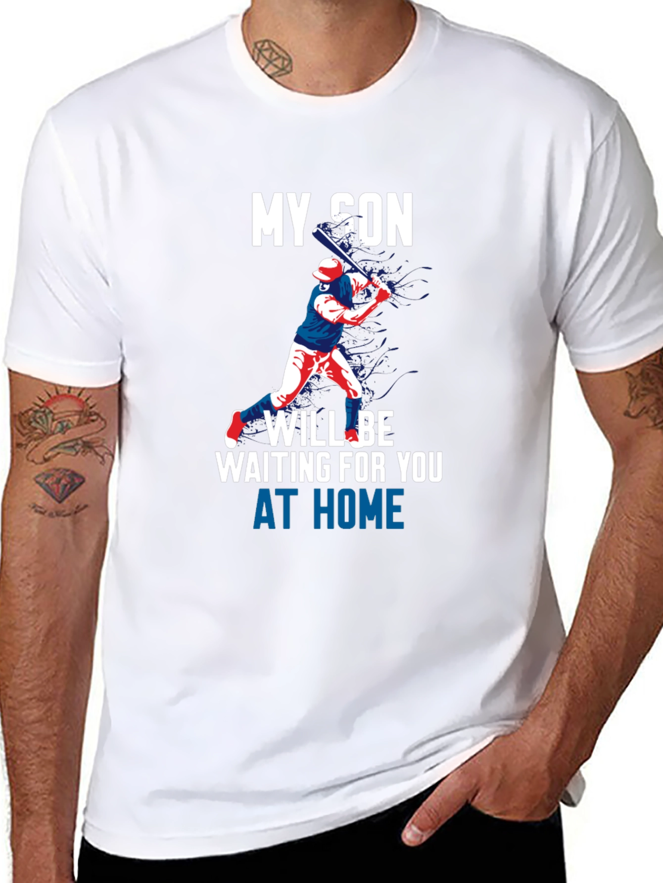 Black My Son Will Be Waiting at Home T-Shirt view 8