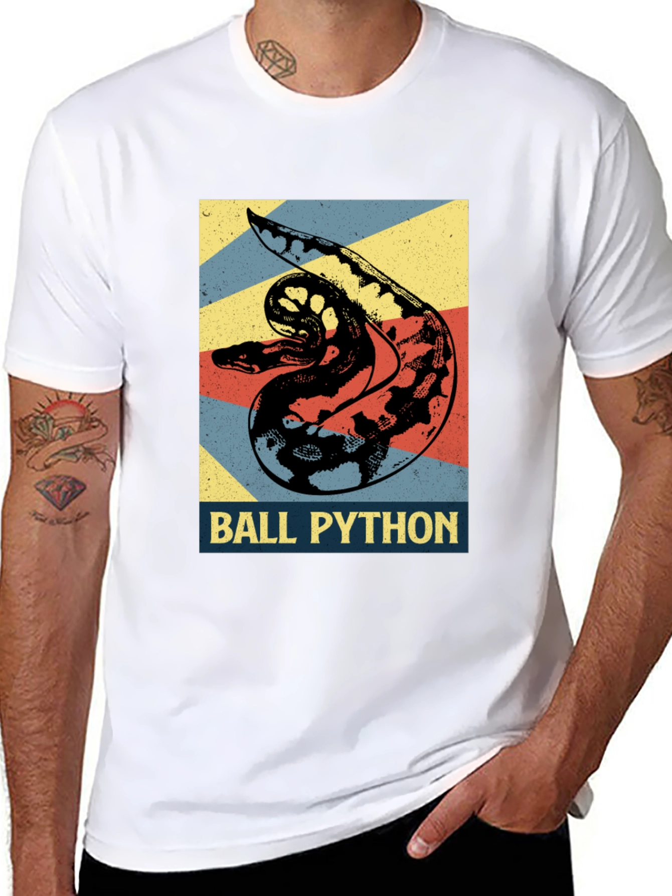 Black Ball Python Graphic T-Shirt - Reptile Lover Tee view 8