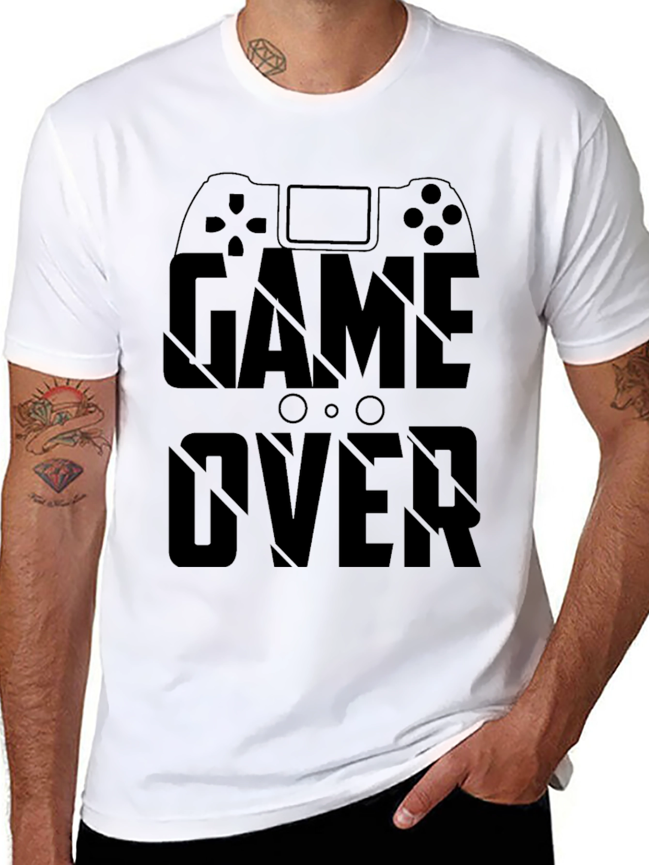 Black Game Over T-Shirt - Gamer Style view 8