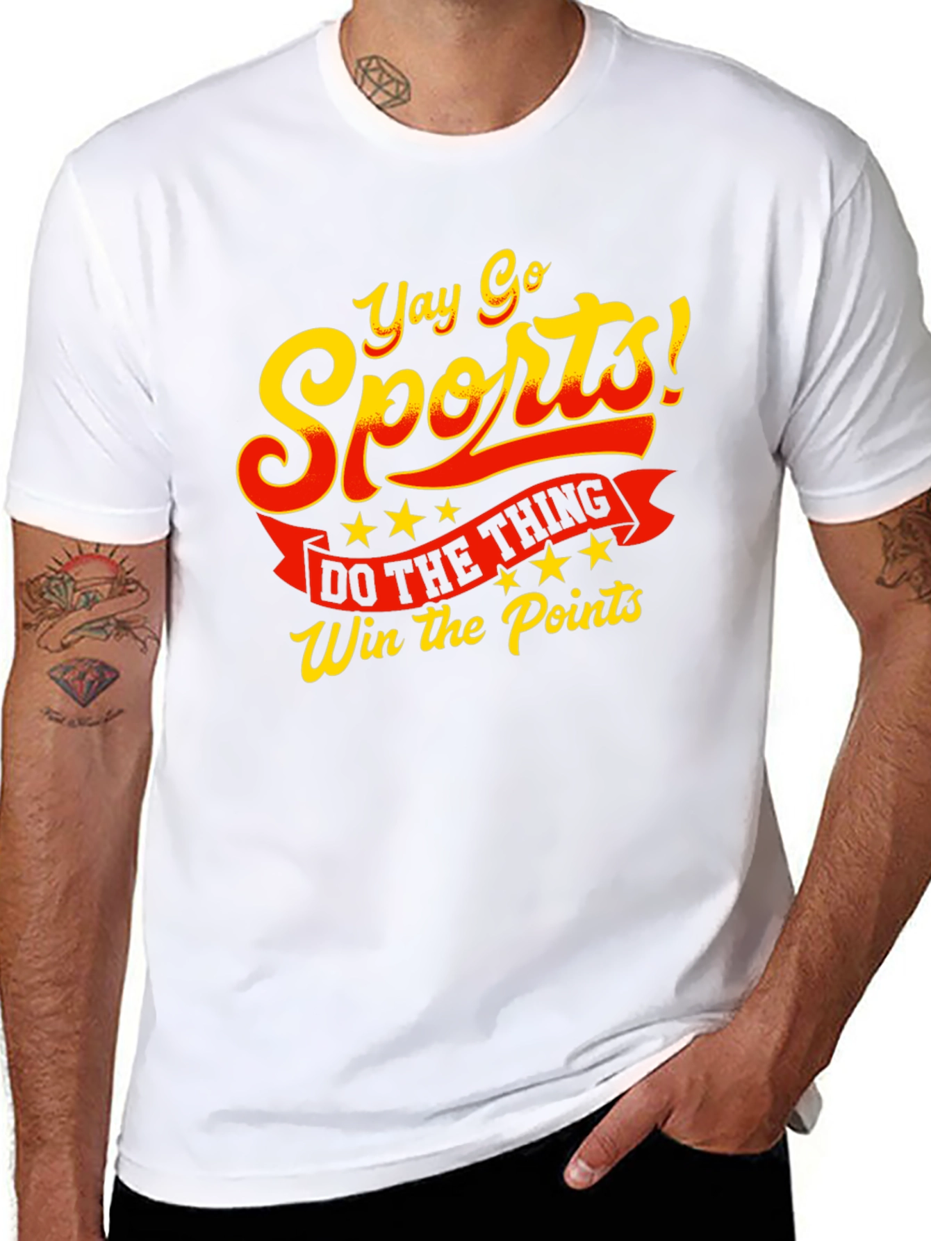 Black Yay Go Sports! T-Shirt - Win the Points Funny Tee view 8