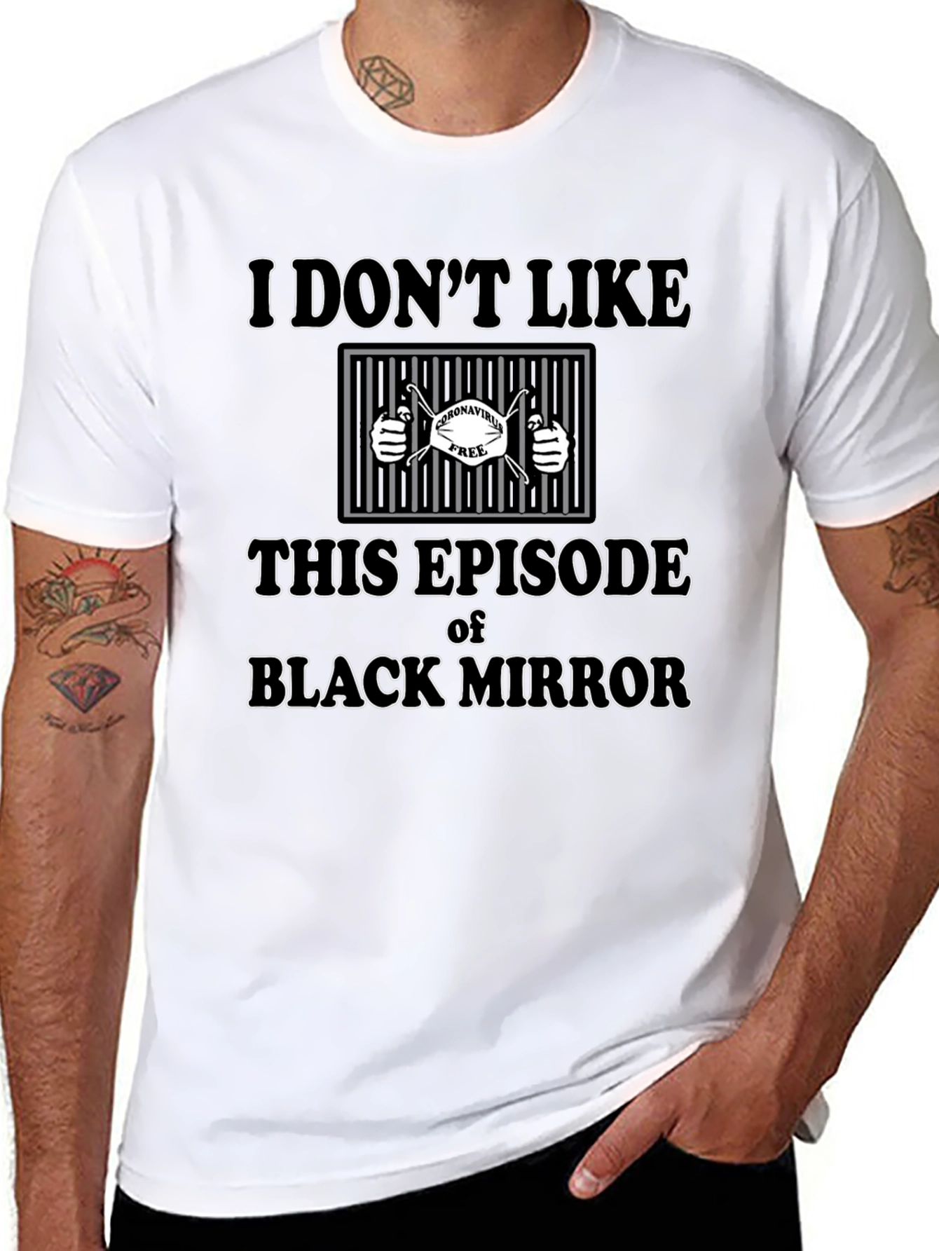 Black I Don't Like This Episode Black Mirror Tee view 8