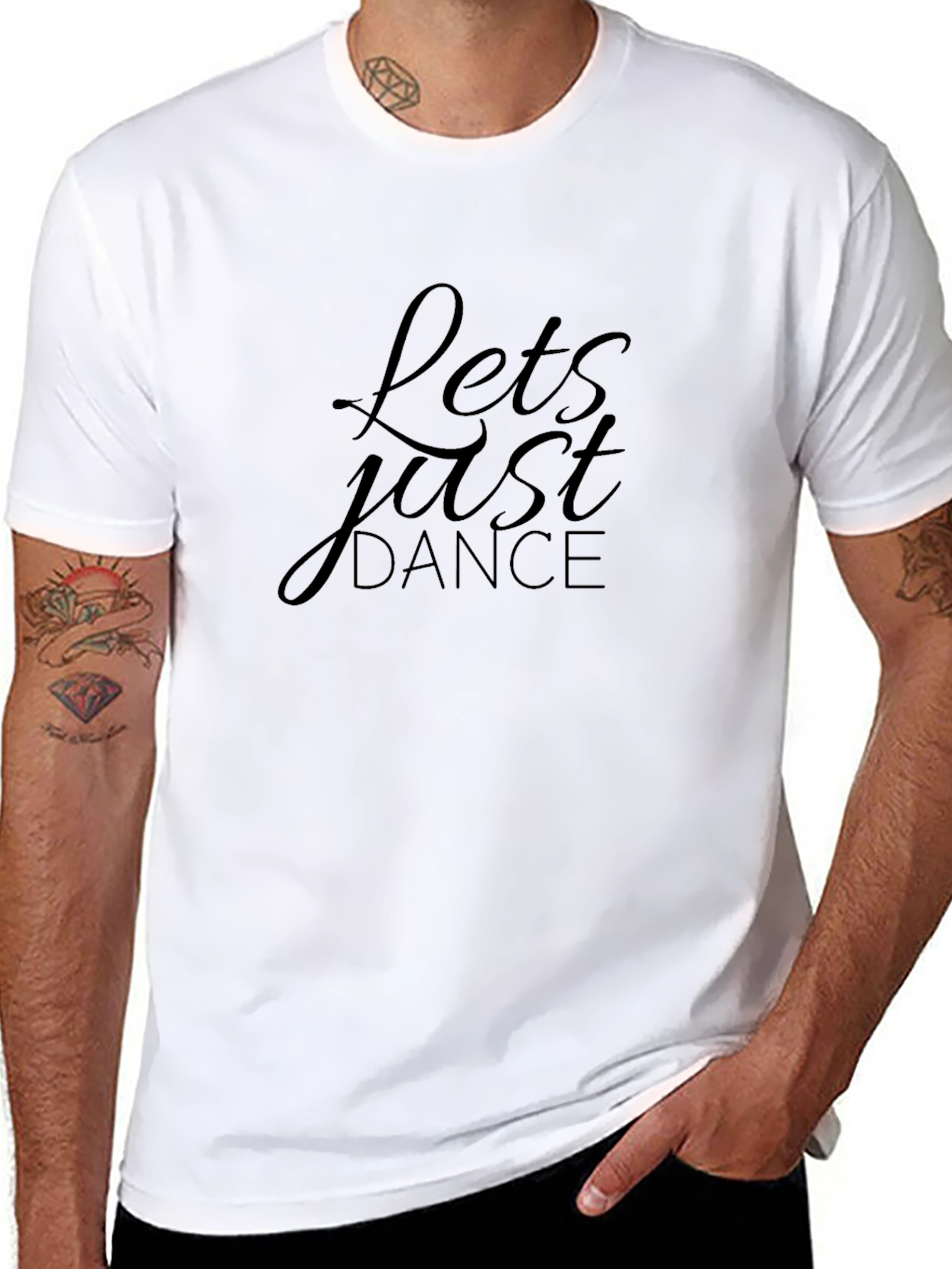 Black Lets Just Dance T-Shirt - Soft Cotton Blend, Stylish Design view 8