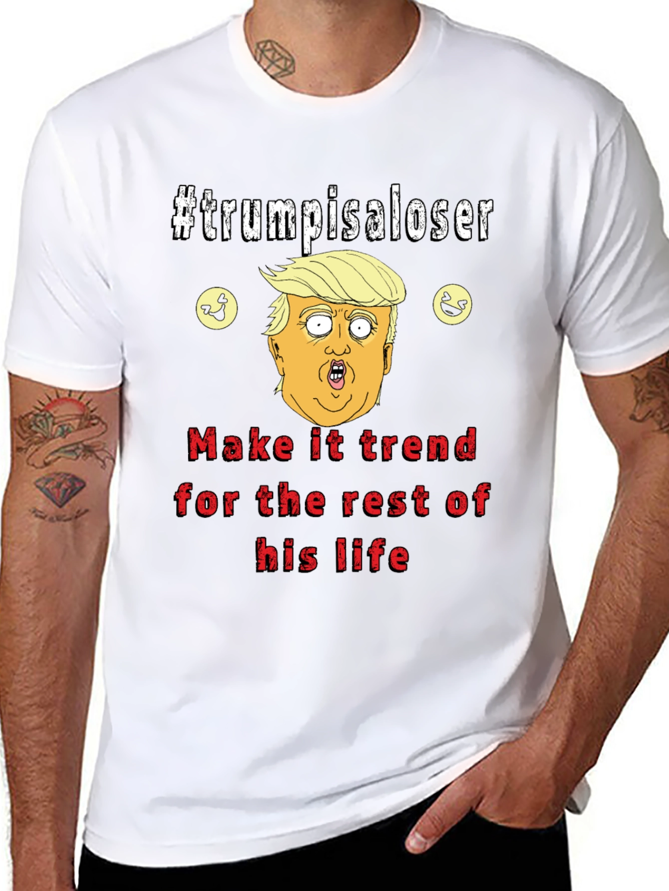 Black Trump is a Loser Graphic T-Shirt view 8