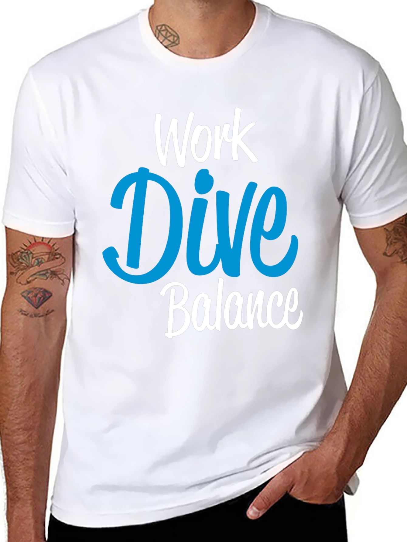 Black Work Dive Balance Graphic T-Shirt view 8
