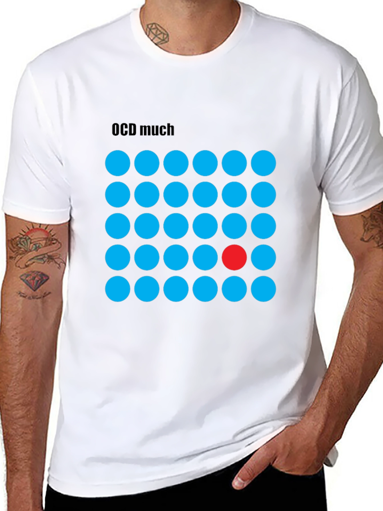 Black OCD Much T-Shirt - Funny Graphic Tee view 8