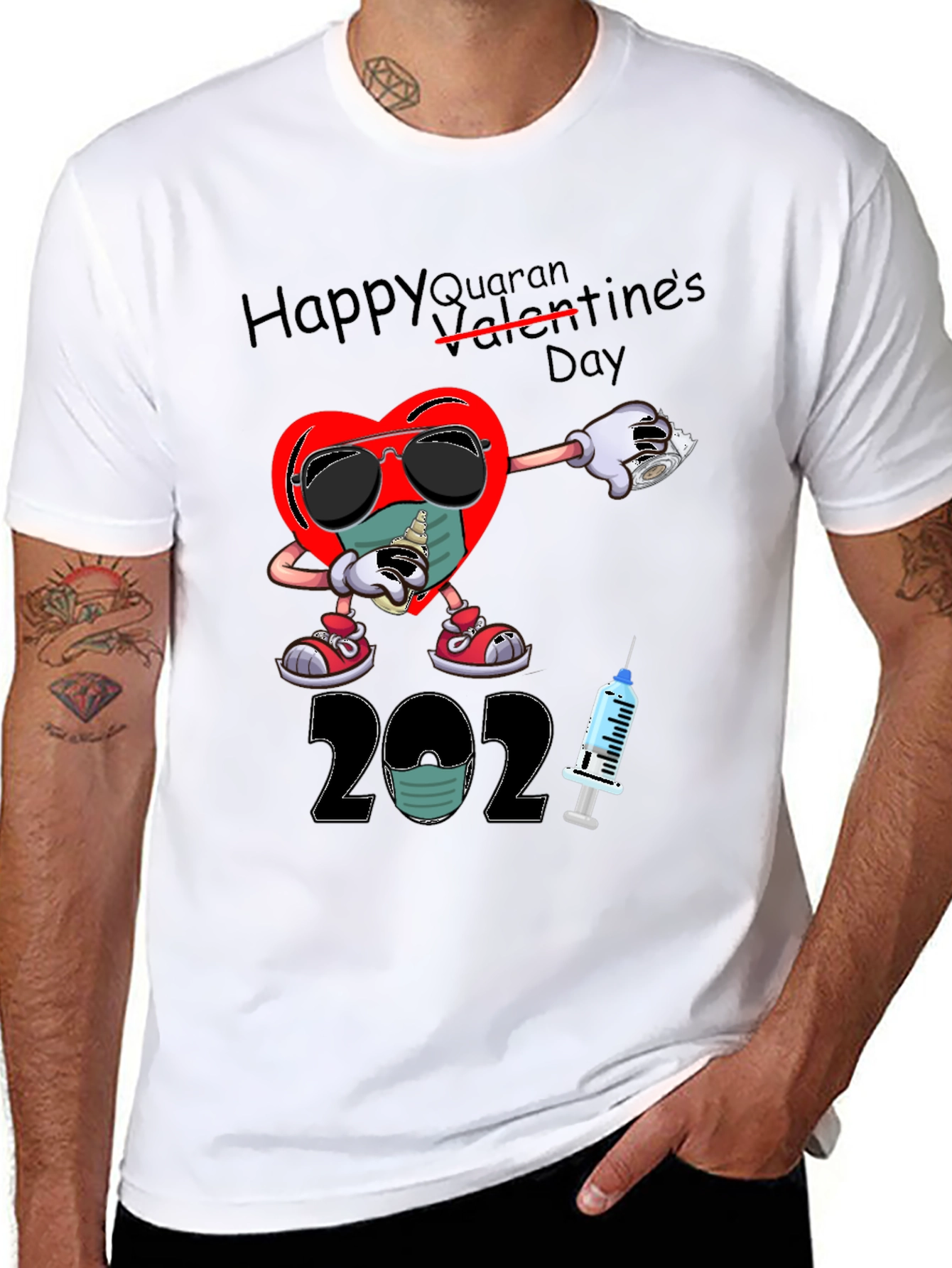 Black Happy Quarantines Day 2021 T-Shirt view 8