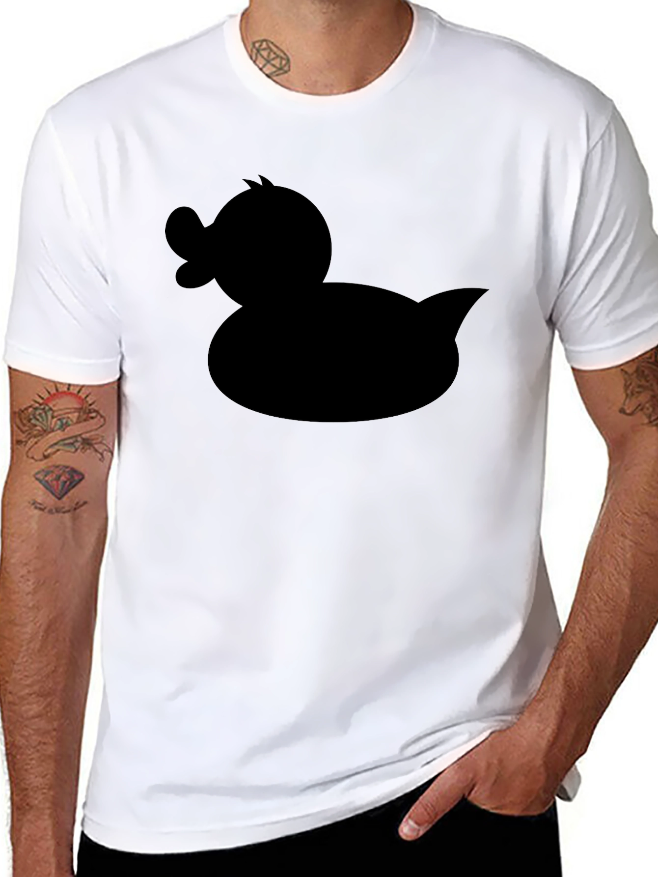 Black Duck Silhouette Black T-Shirt view 8