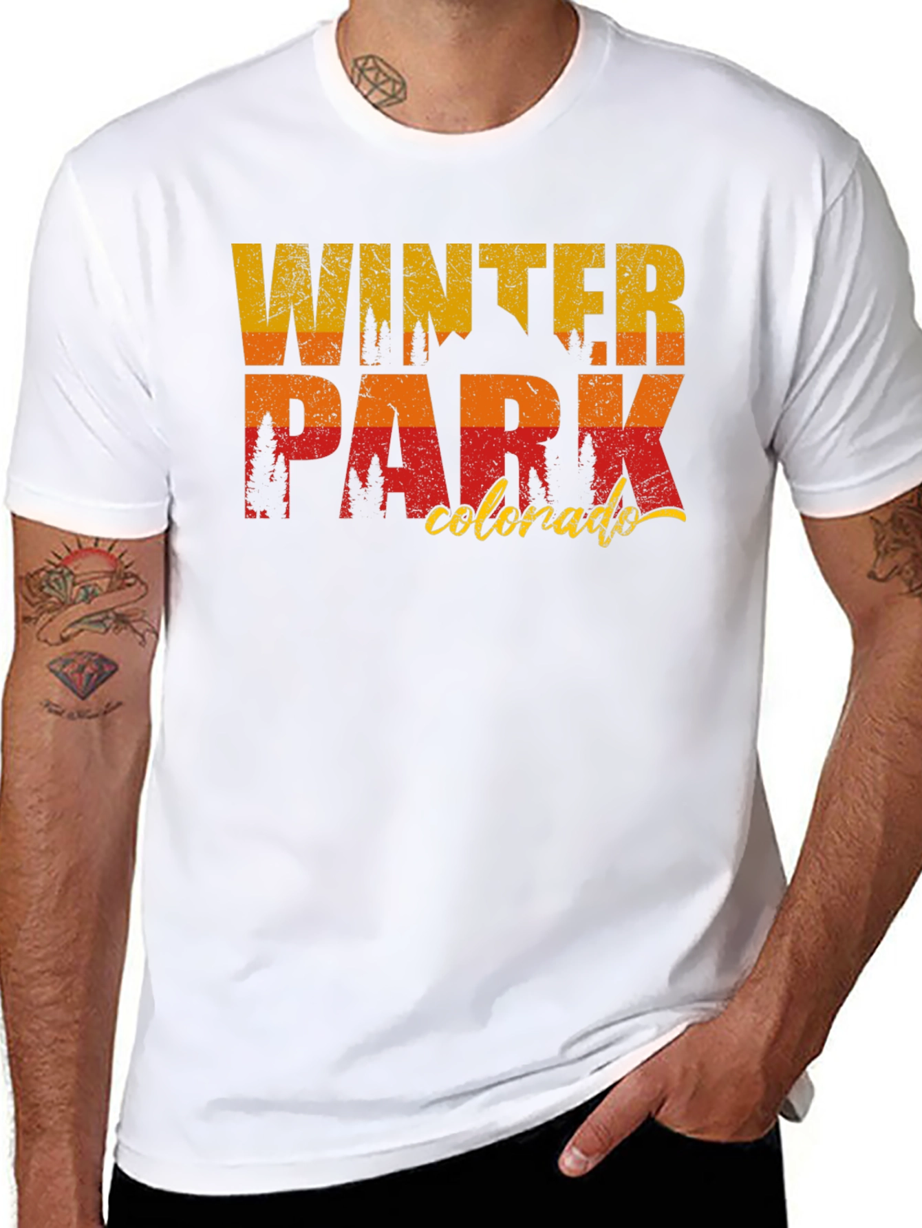 Black Winter Park Colorado Graphic Tee view 8