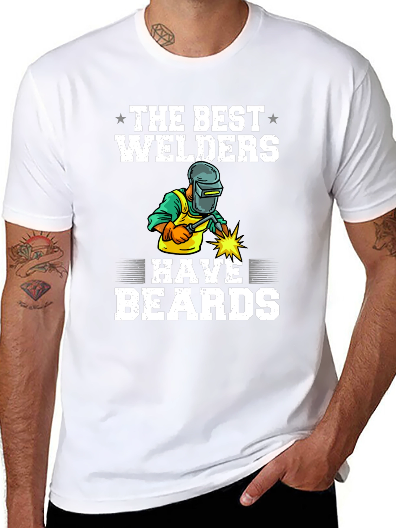 Black Best Welders Have Beards T-Shirt view 8